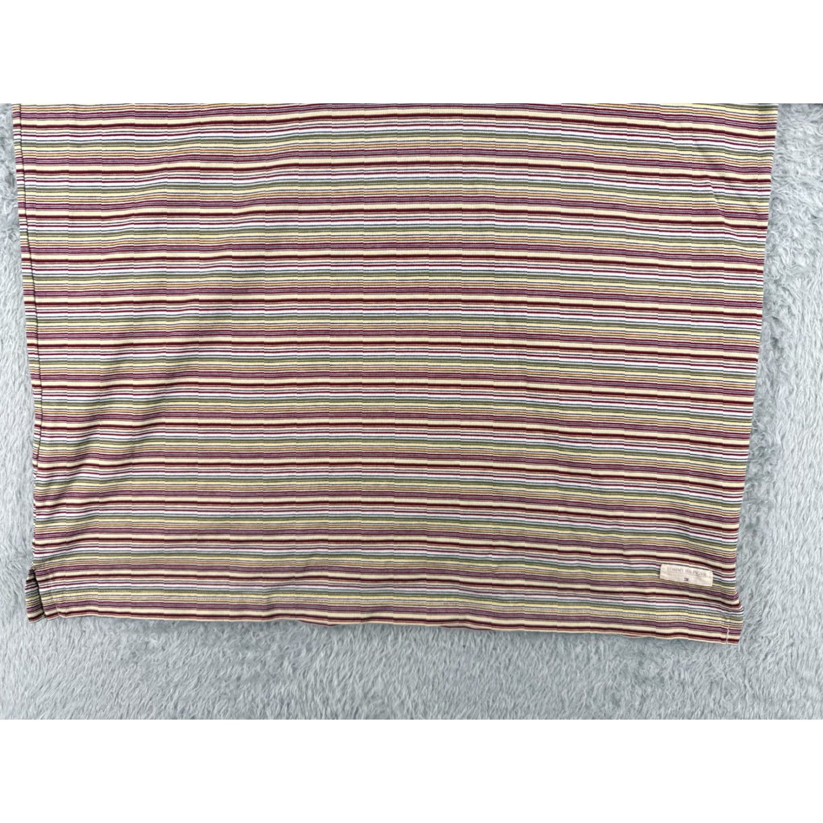Tommy Hilfiger Tommy Hilfiger Polo Shirt Men Large Red Green Striped Mercerized Cotton Knit Shirt Polo Regular Mens Short Sleeve Casual Size US L / EU 52-54 / 3 - 5 Thumbnail