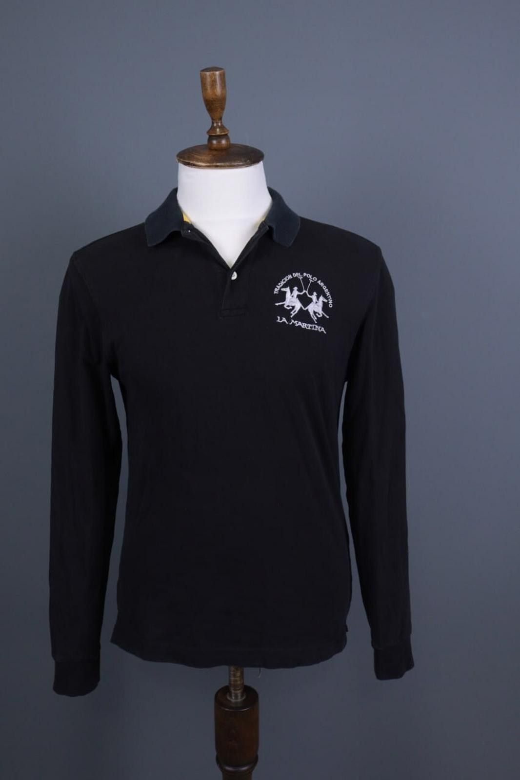 La Martina La Martina Buenos Aires Black Rugby Polo Shirt Size M Size US M / EU 48-50 / 2 - 1 Thumbnail