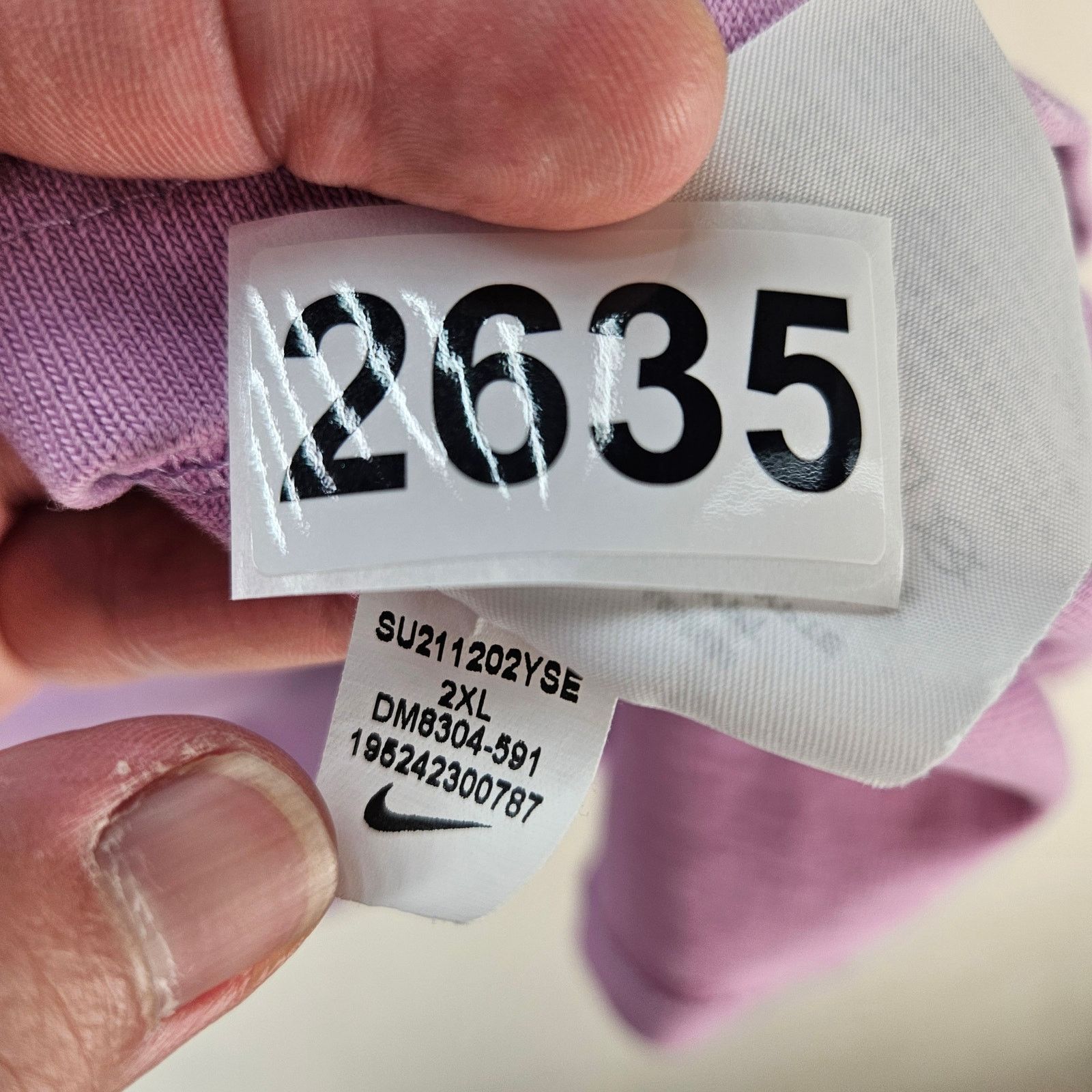Nike NIKE MEN'S XXL PURPLE MUSHROOM EMBROIDERED TEE 100% COTTON Size US XXL / EU 58 / 5 - 6 Thumbnail