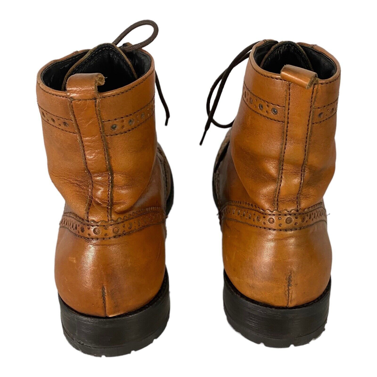 Johnston & Murphy Johnston & Murphy Wingtip Boots Brown Leather Mens 10 Size US 10 / EU 43 - 4 Thumbnail