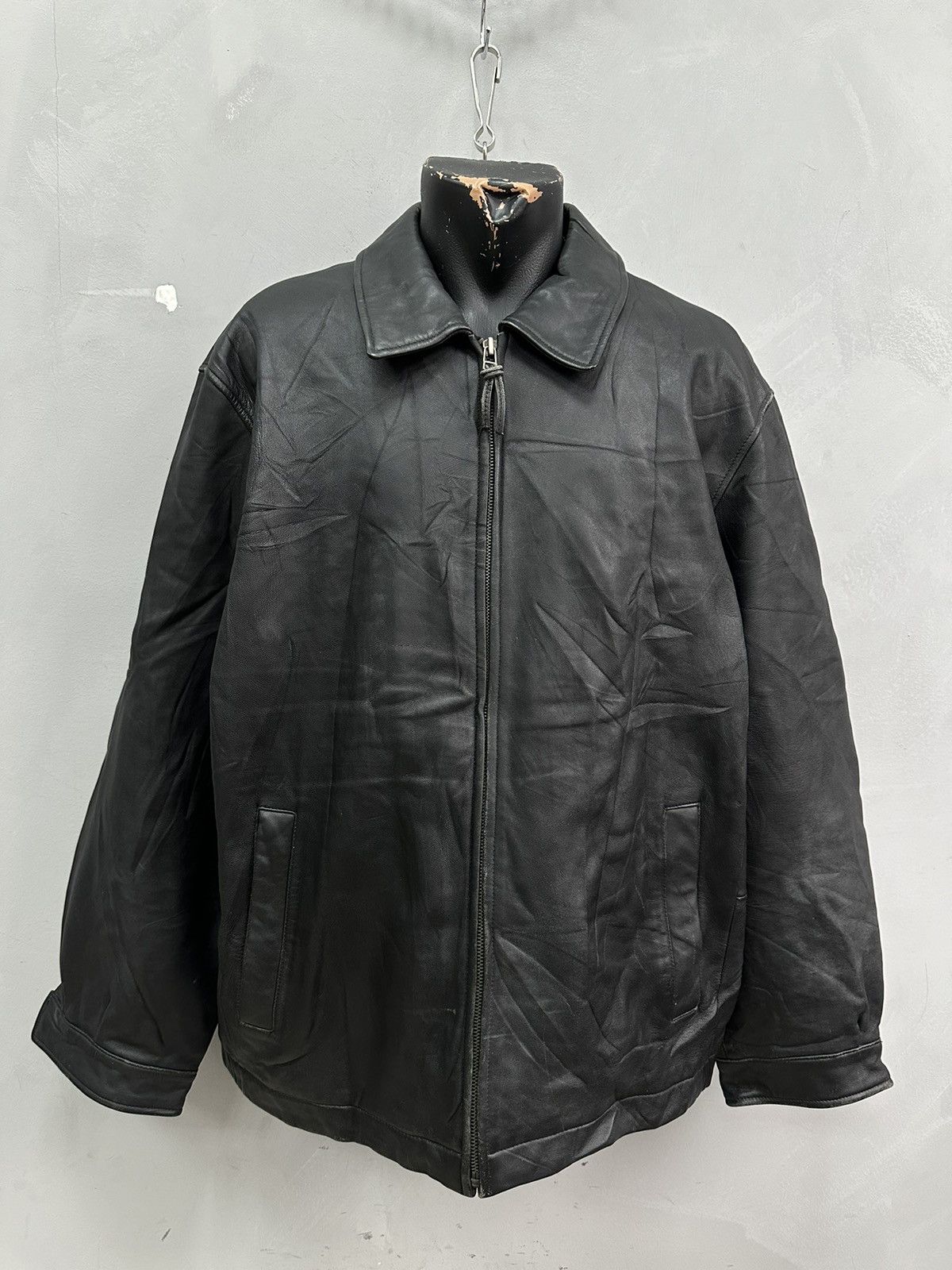 Savile Row Vintage Leather Jacket Cropped Rick Owens Style Diesel Rare Size US XL / EU 56 / 4 - 1 Thumbnail