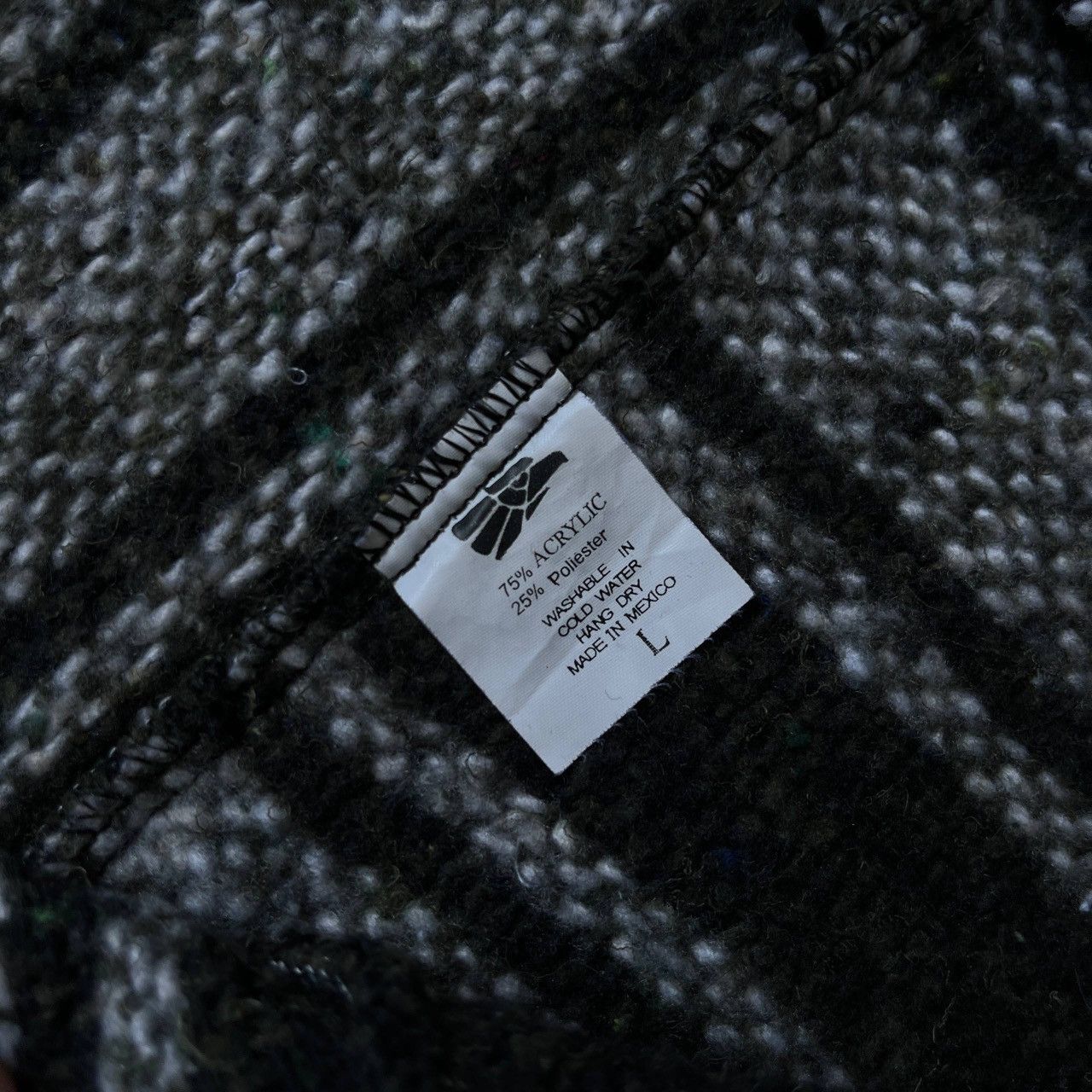 Boohoo VTG Del Mex Mexican Baja Hoodie Knit Sweater Jerga Pullover Size US L / EU 52-54 / 3 - 12 Thumbnail