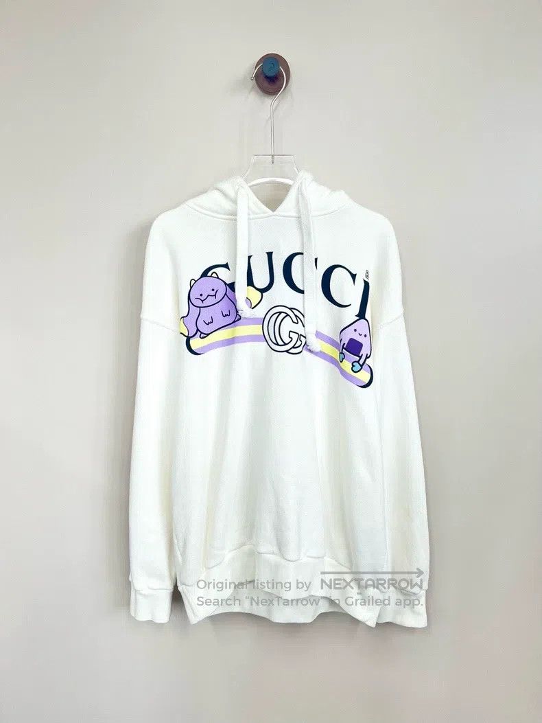Gucci Gucci White seersaw animal belt letter logo hooded sweatsh Size XS / US 0-2 / IT 36-38 - 1 Thumbnail