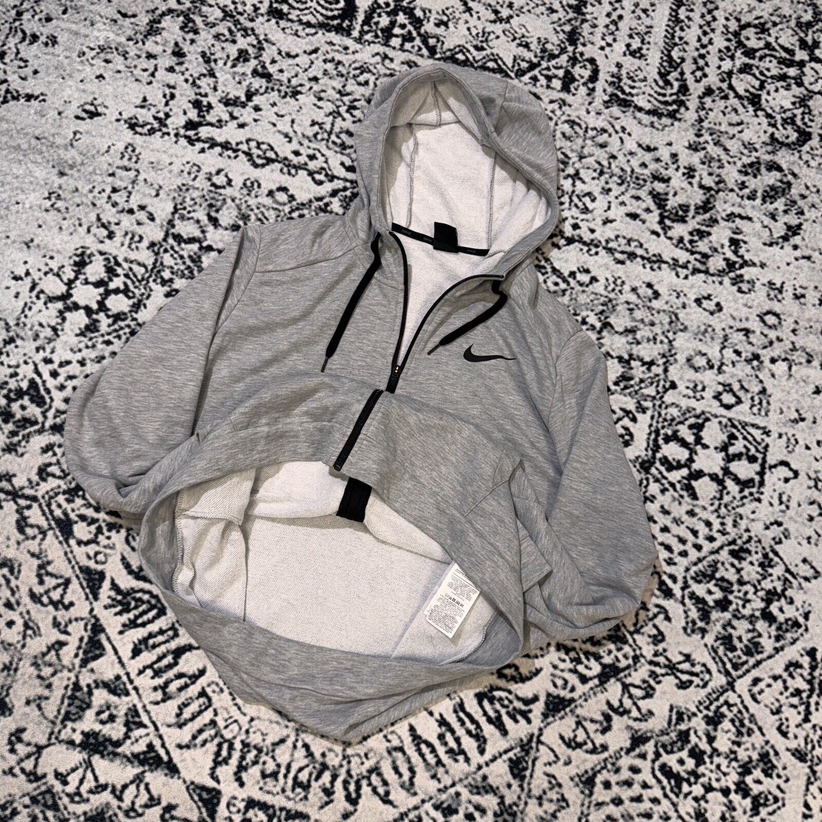 Nike × Vintage Vintage Nike Unisex Gray Cotton Hoodie Zip Size XL Y2K 90s Size US XL / EU 56 / 4 - 13 Thumbnail