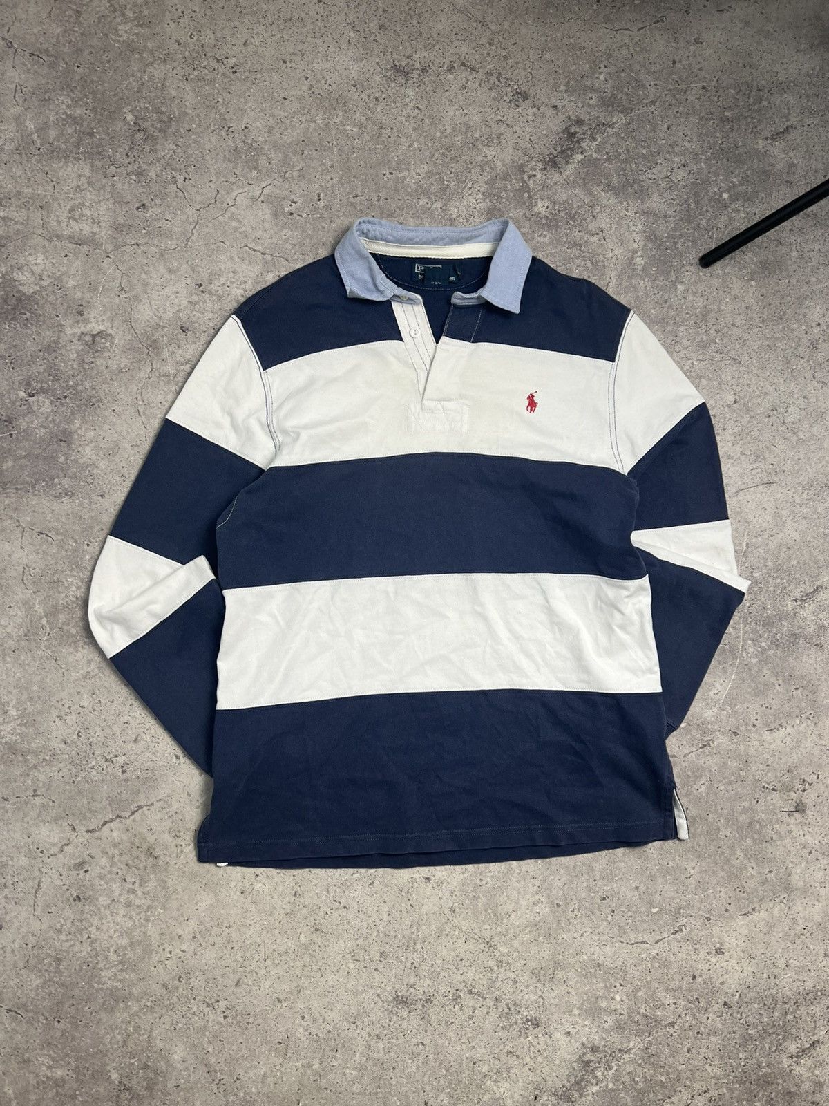 Polo Ralph Lauren × Vintage Vintage Ralph Lauren Polo Rugby Longsleeve Chief Keef Style Size US M / EU 48-50 / 2 - 2 Thumbnail