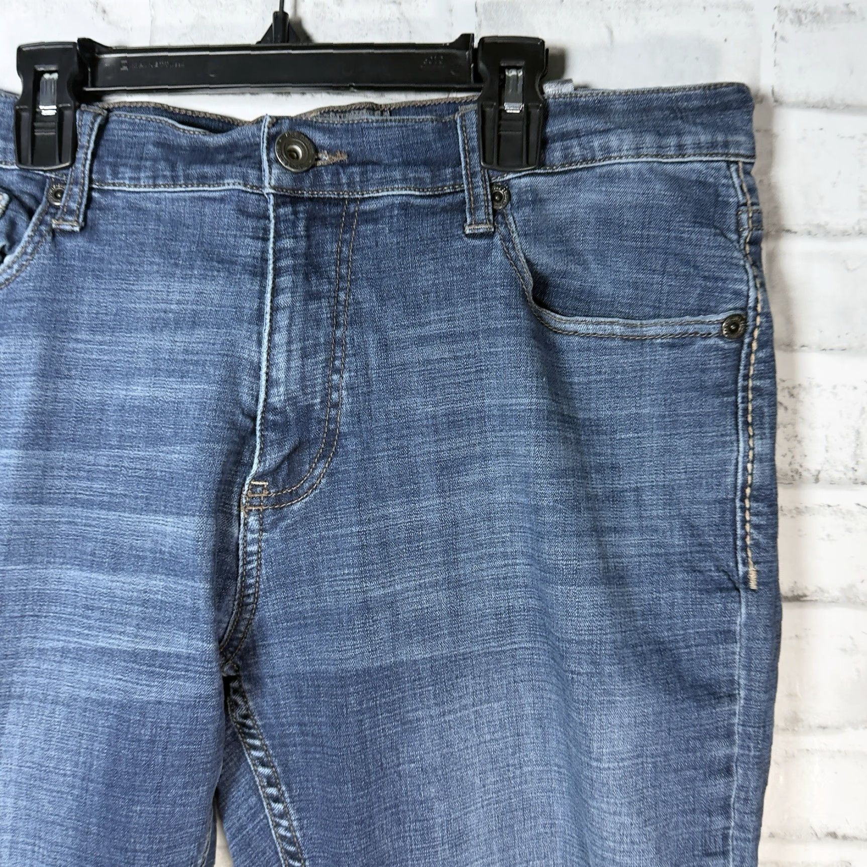 BKE BKE Tyler Jeans Mens 34x33 Straight Blue 100% Cotton Size US 34 / EU 50 - 2 Thumbnail