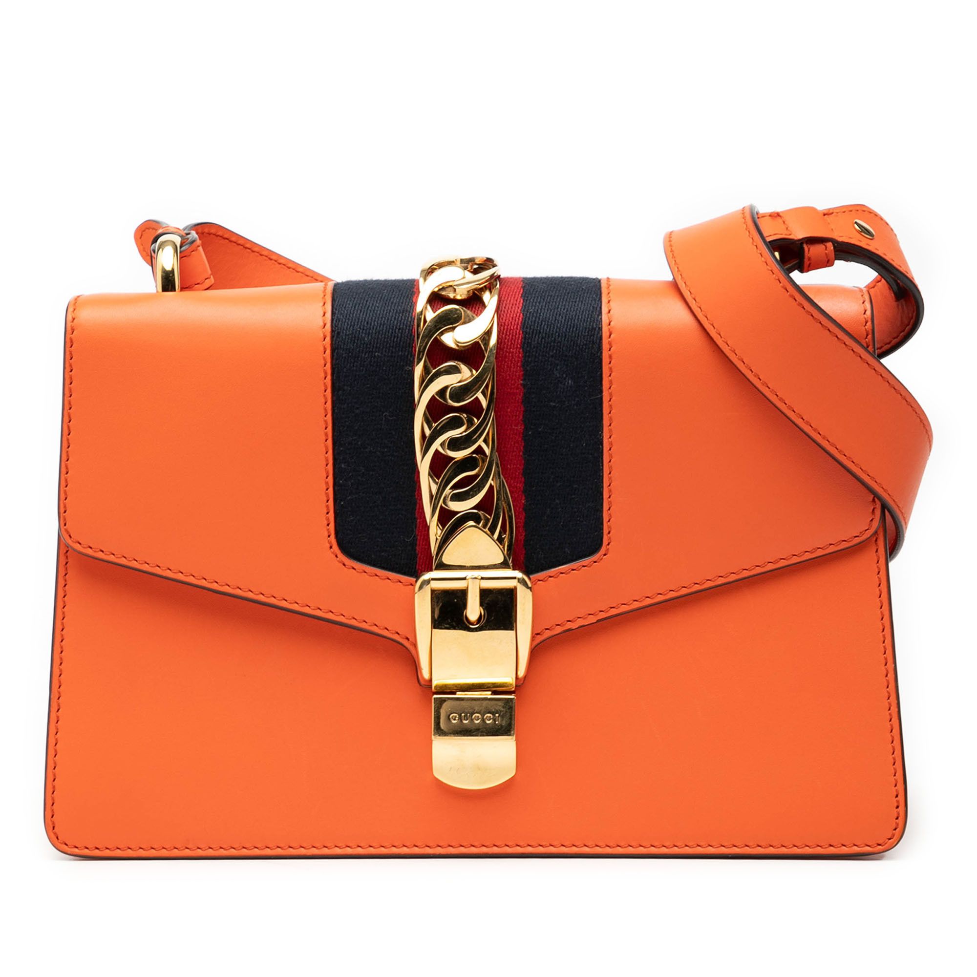 Gucci Gucci Small Leather Sylvie Web Satchel Size ONE SIZE - 1 Thumbnail