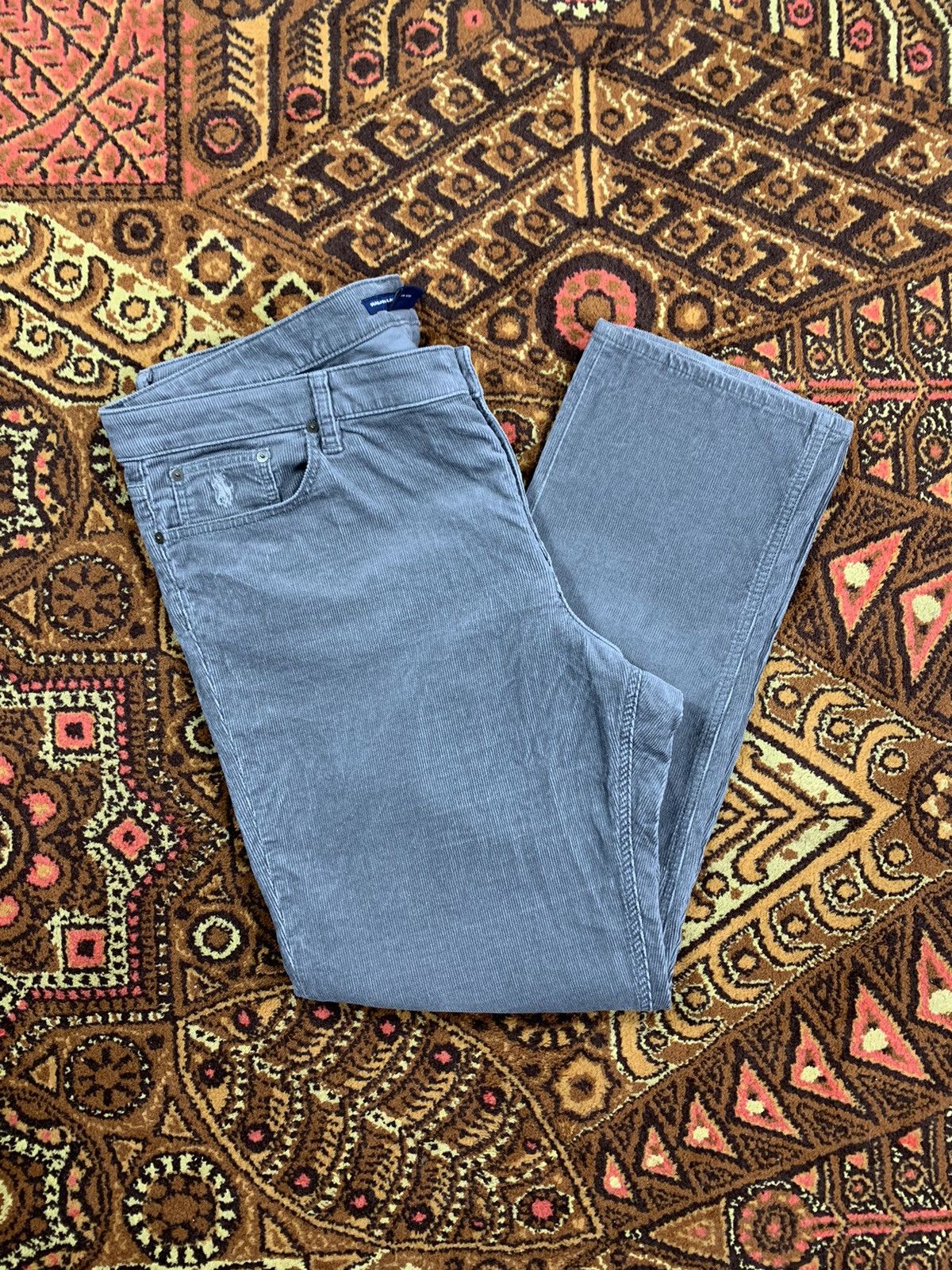 Polo Ralph Lauren × Ralph Lauren × Vintage 90s Polo Sport Ralph Lauren Corduroy Trousers Size US 35 - 1 Thumbnail