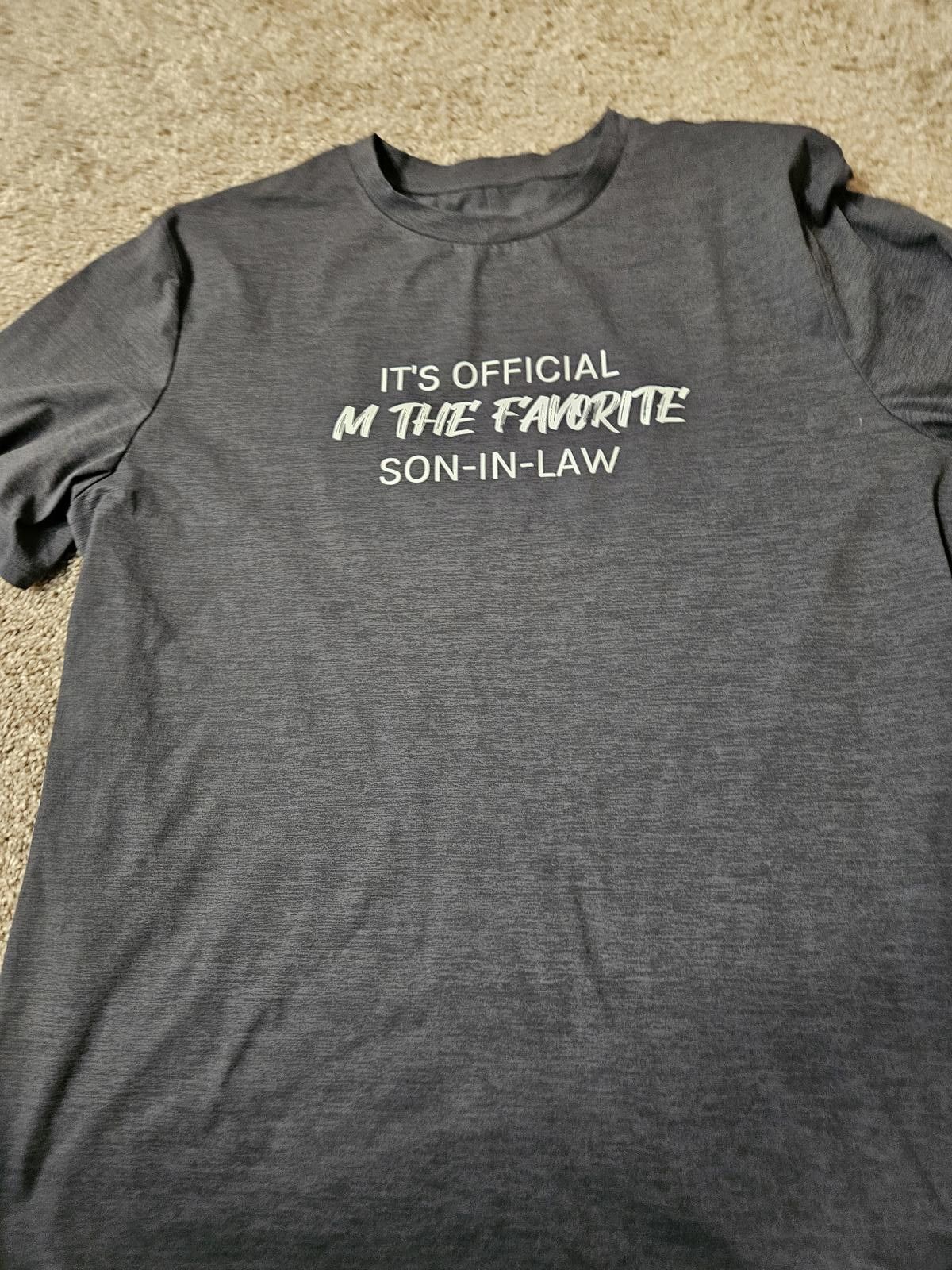Designer It's Official I'm The Favorite Son-in-Law T-Shirt Size US XL / EU 56 / 4 - 2 Thumbnail