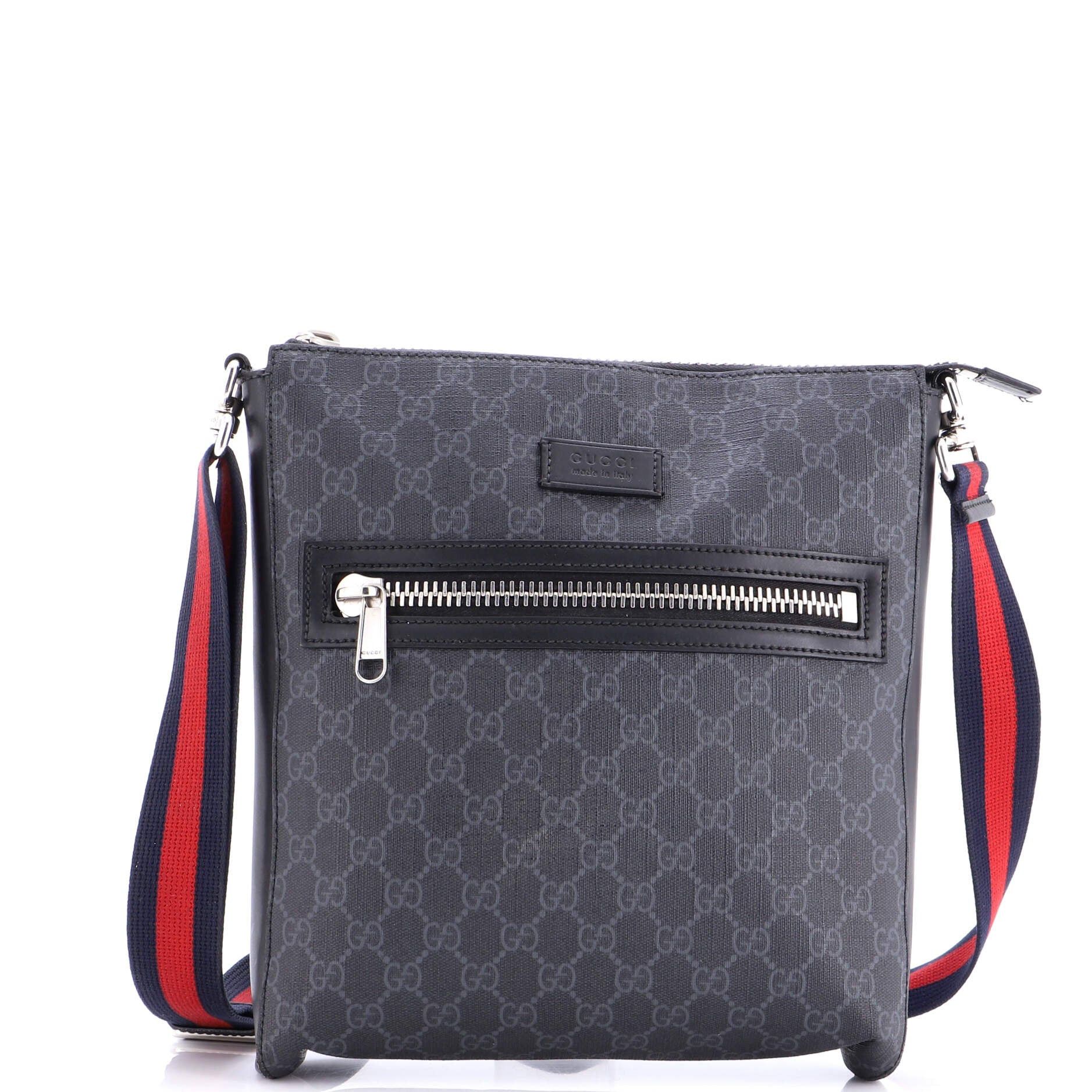 Gucci Web Strap Front Zip Messenger Bag Size ONE SIZE - 1 Thumbnail