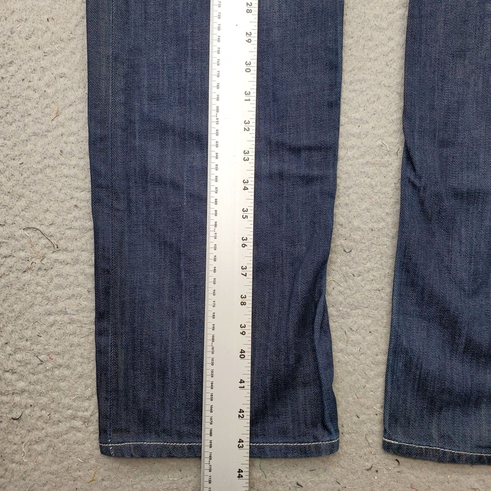 Levi's VINTAGE? No — Levi's 514 Slim Straight Jeans Mens 34x34 Blue Denim Dark Wash 5-Pocket Size US 34 / EU 50 - 3 Thumbnail