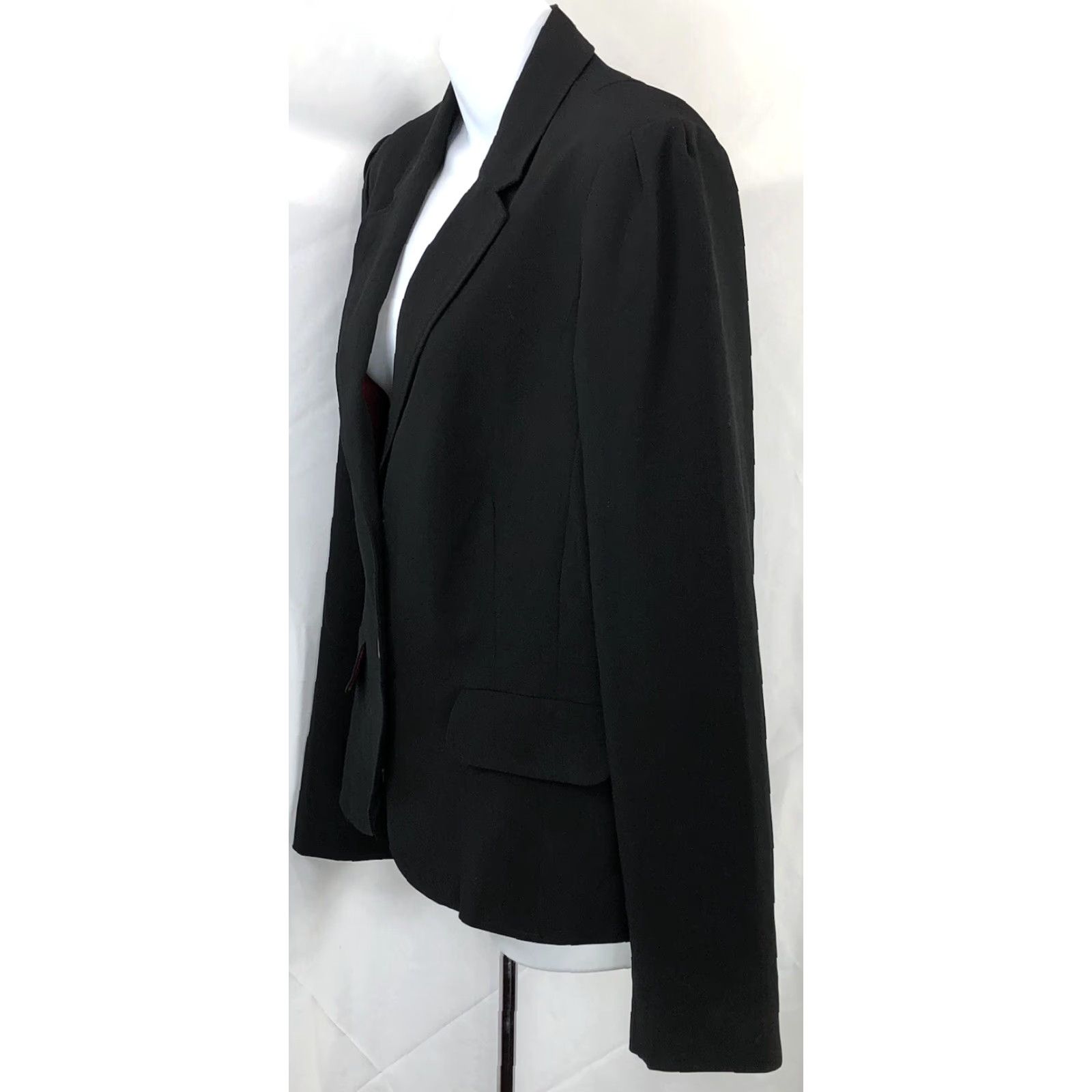 George George Blazer Jacket 16 Blk 2 Button Double Vent Lined Career Capsule Work Shirt Size XXL / US 16-18 / IT 52-54 - 2 Thumbnail