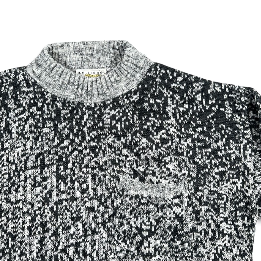 Vintage VINTAGE Le Tigre Sweater Adult LARGE Gray Knit Mock Neck USA Made 80s Size US L / EU 52-54 / 3 - 2 Thumbnail
