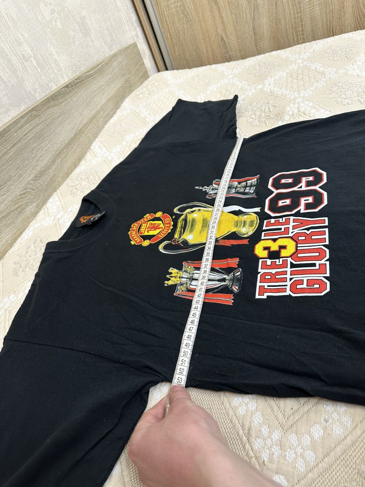 Vintage 🔥 Manchester United Treble Glory 1998 1999 T Shirt Vintage Size US L / EU 52-54 / 3 - 9 Thumbnail