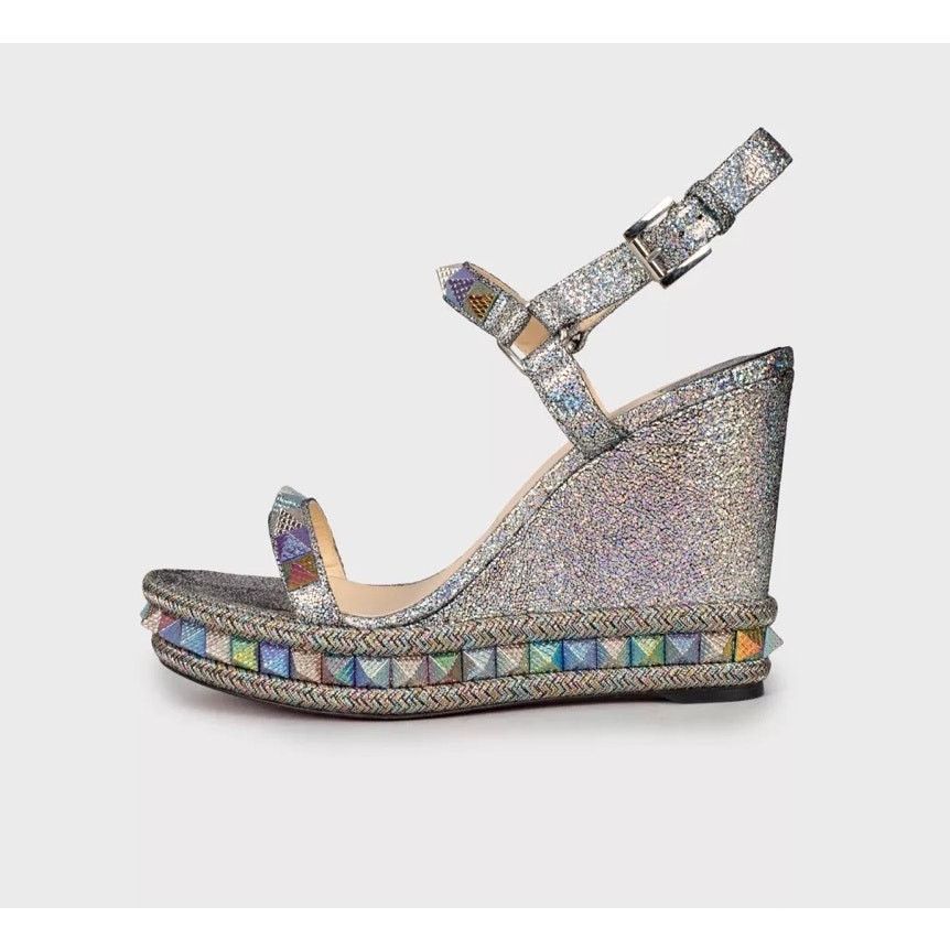 Christian Louboutin Christian Louboutin Pyraclou 110 Leather Sandals Sz.39 Size US 8 / IT 38 - 1 Thumbnail