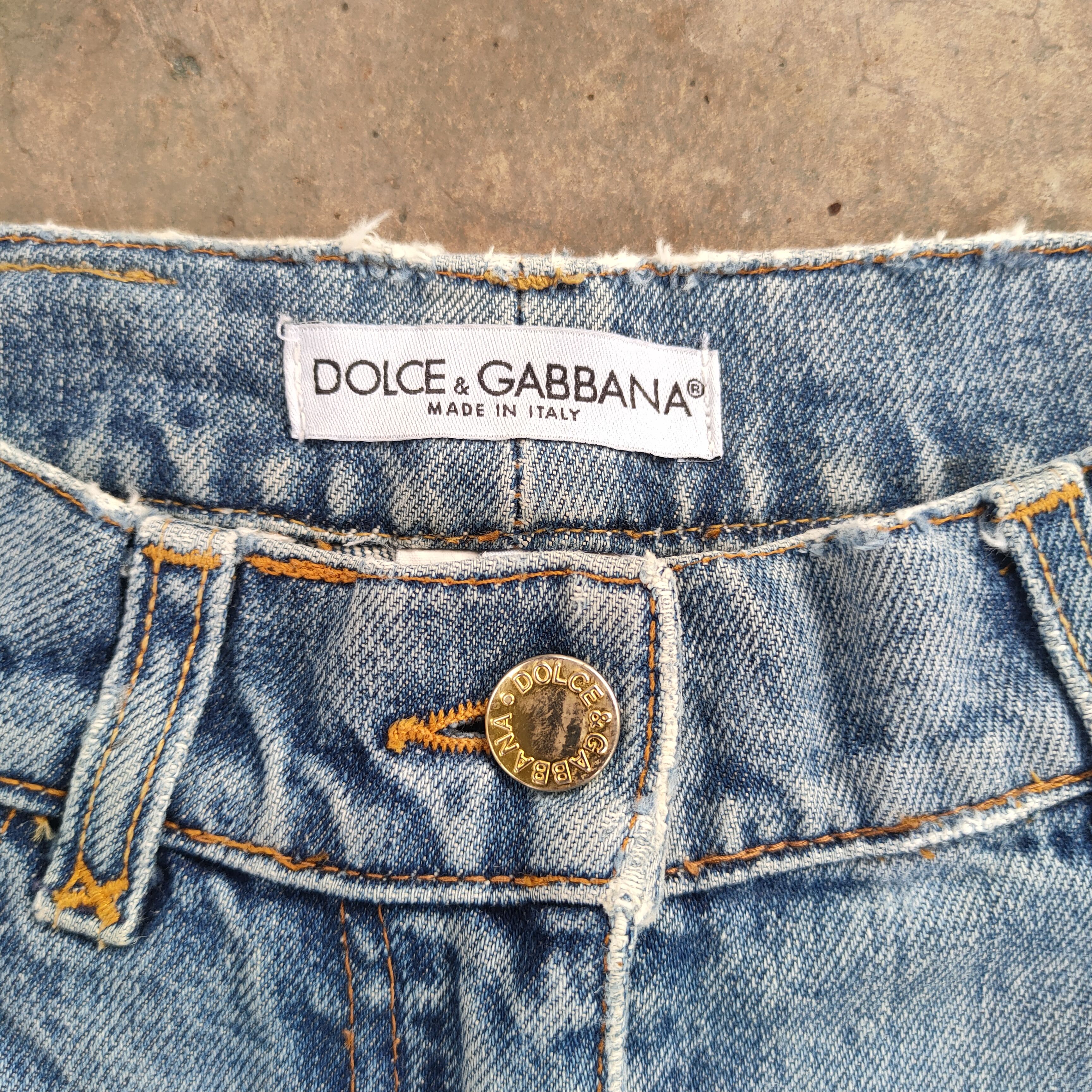 Dolce & Gabbana FLARE💥 DOLCE & GABBANA FADED WOMAN RIPPED DENIM JEAN PANTS Size US 28 / EU 44 - 6 Thumbnail