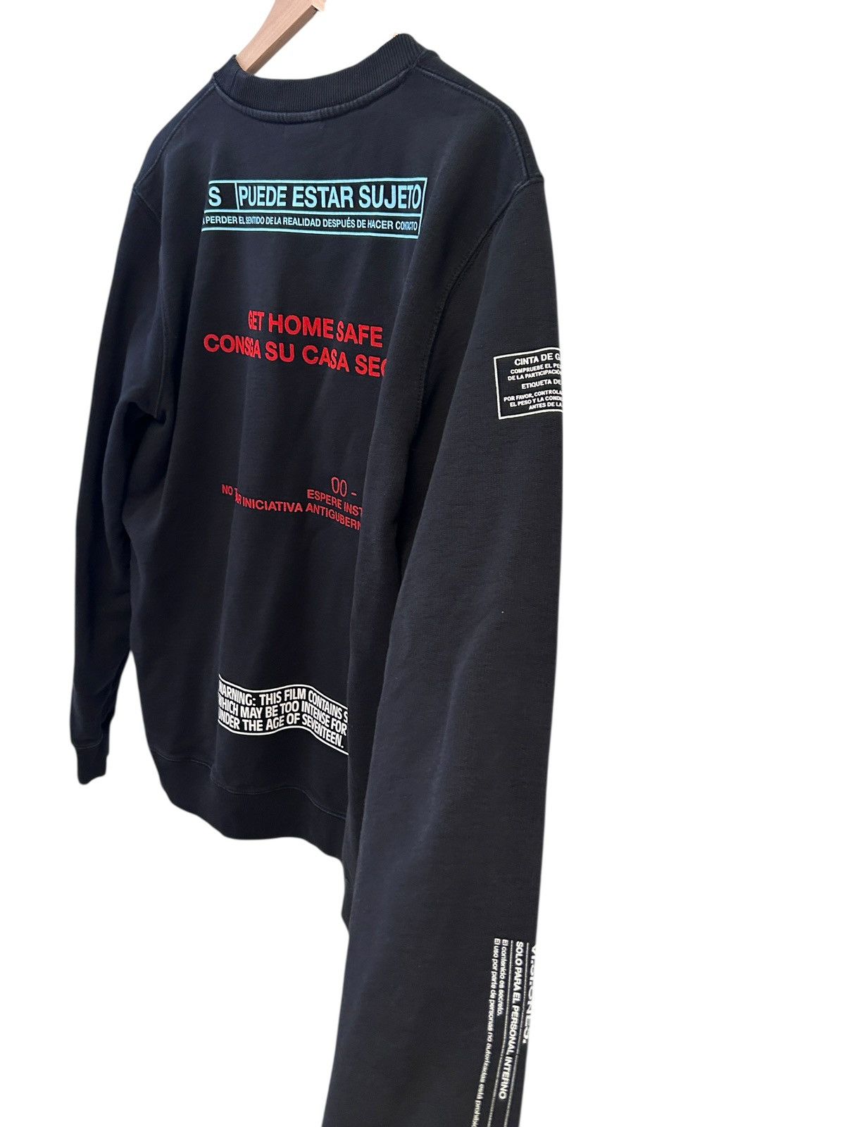 Marcelo Burlon Marcelo BURLON Confidential Sweatshirt, Black/ Multi Medium Size US M / EU 48-50 / 2 - 2 Thumbnail