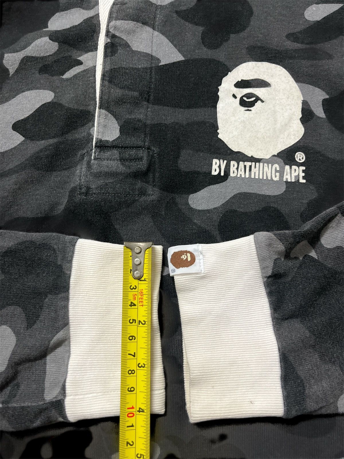 Bape A BATHING APE CAMO LONG SLEEVE POLO SHIRT Size US L / EU 52-54 / 3 - 3 Thumbnail
