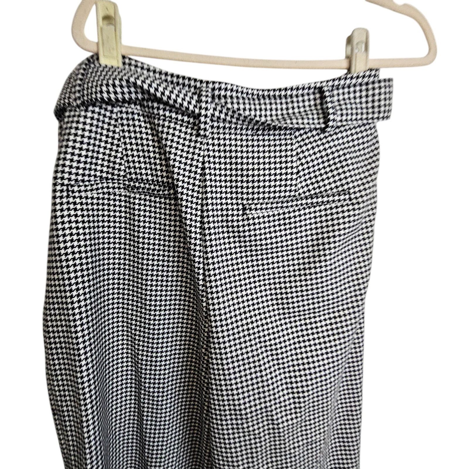 Loft Loft Womens Houndstooth Wide Leg Trousers Pants Size 8 Caree Size 30" / US 8 / IT 44 - 9 Thumbnail