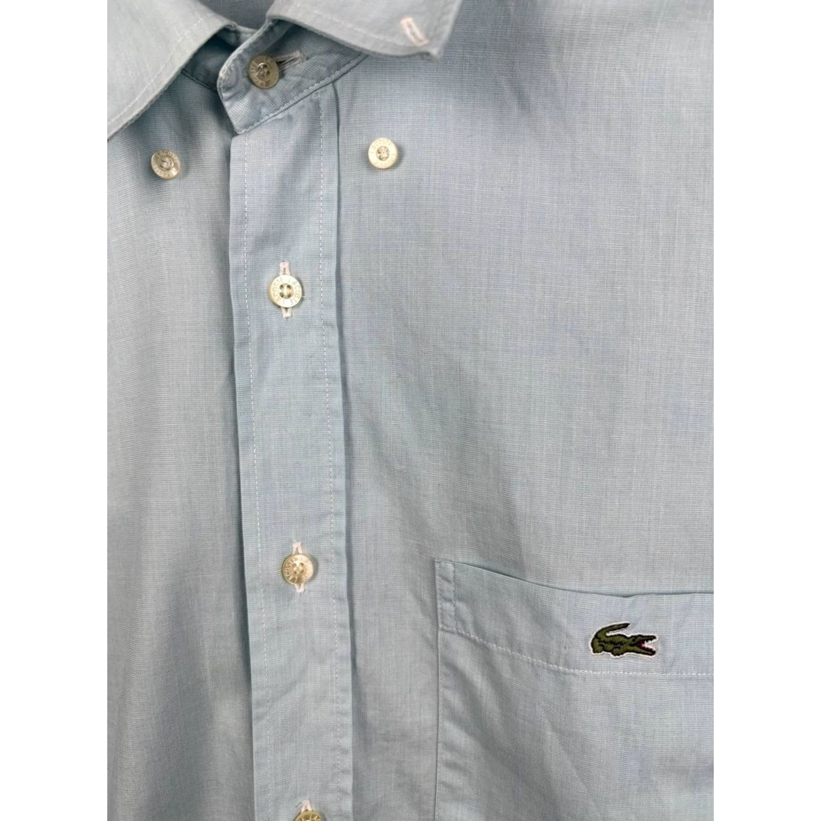 Lacoste Lacoste Shirt Button-Down Vintage 41 Blue Cotton Embroidered Men Regular Long Sleeve Button-Up Collared Vintage Lacoste Shirt 41 Blue Size US L / EU 52-54 / 3 - 5 Thumbnail