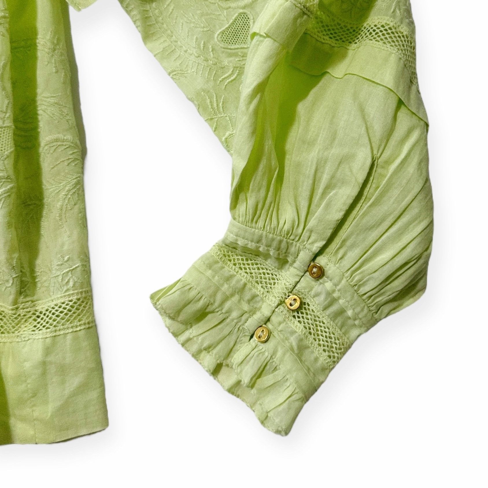 Ulla Johnson Ulla Johnson Annetta Blouse in Pistachio, Size 2, New with Size XS / US 0-2 / IT 36-38 - 10 Thumbnail