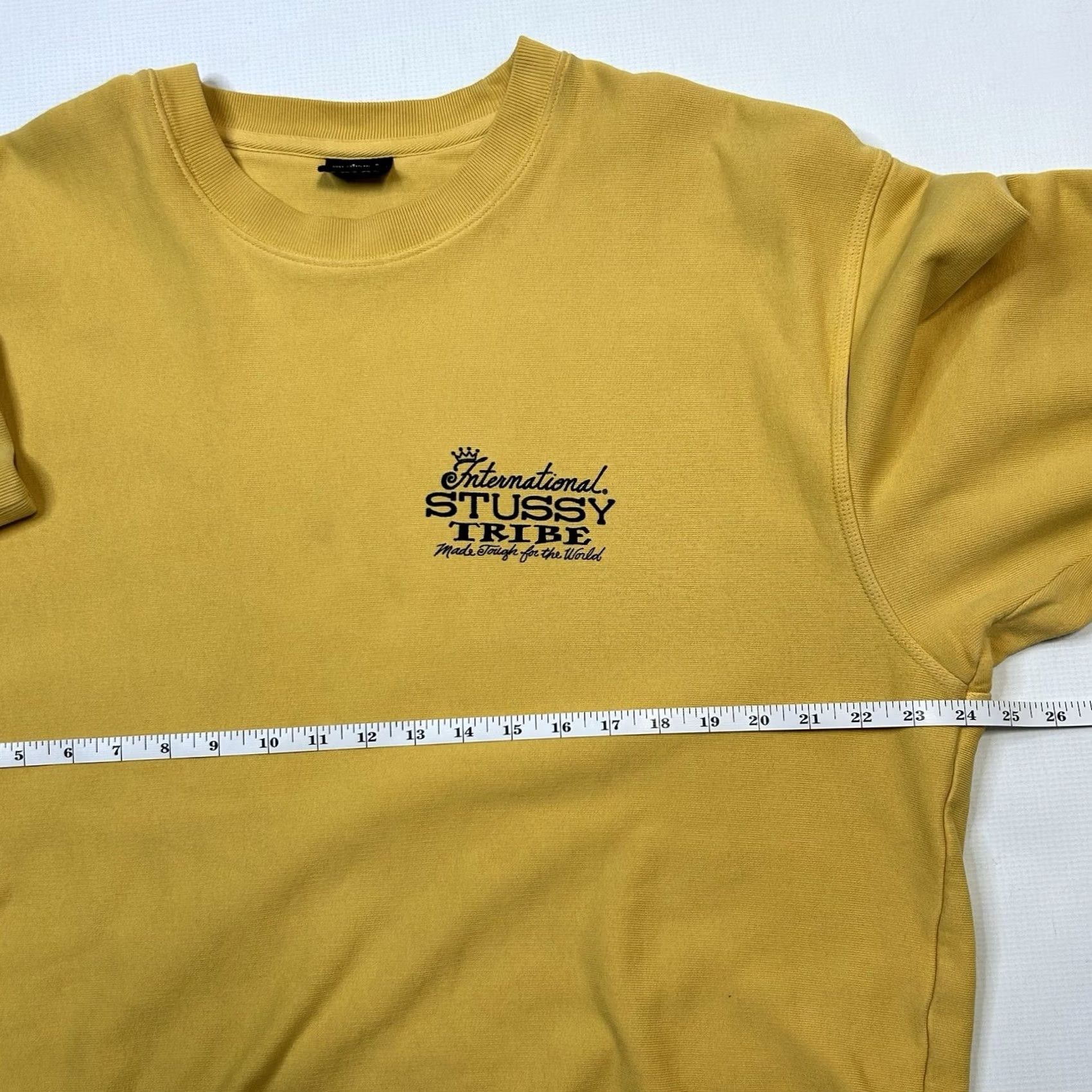 Vintage VINTAGE Stussy Sweatshirt Crew Neck Mens XL Yellow Size US XL / EU 56 / 4 - 6 Thumbnail