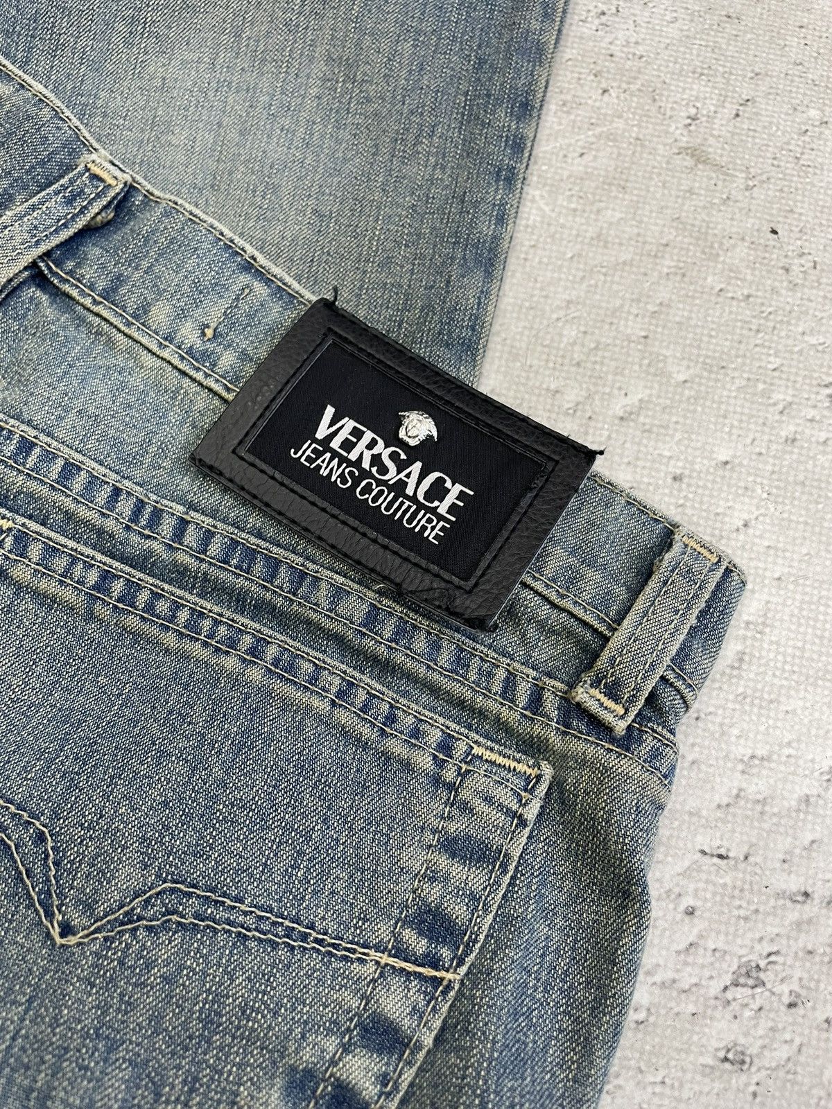 Versace Versace jeans couture denim distressed pants y2k Size US 31 - 16 Thumbnail