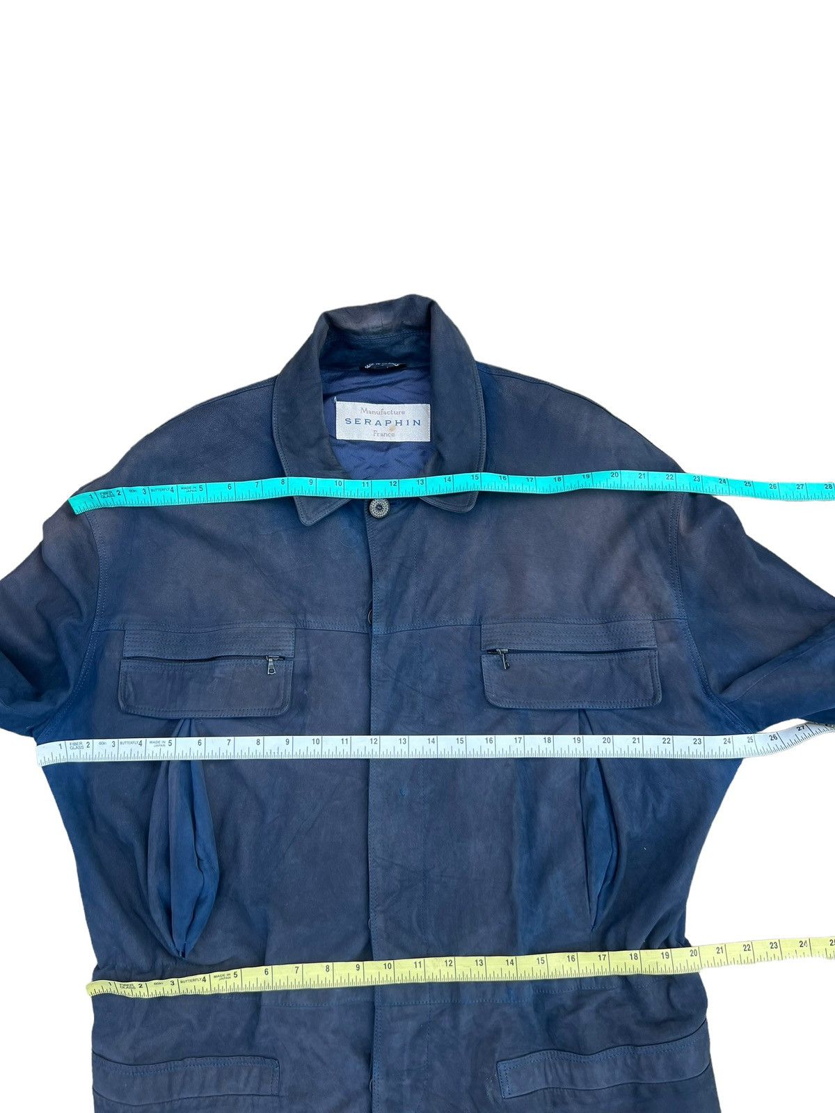 SERAPHIN Seraphin France Distress Sun Fade Oversize Leather Jacket Size US S / EU 44-46 / 1 - 3 Thumbnail