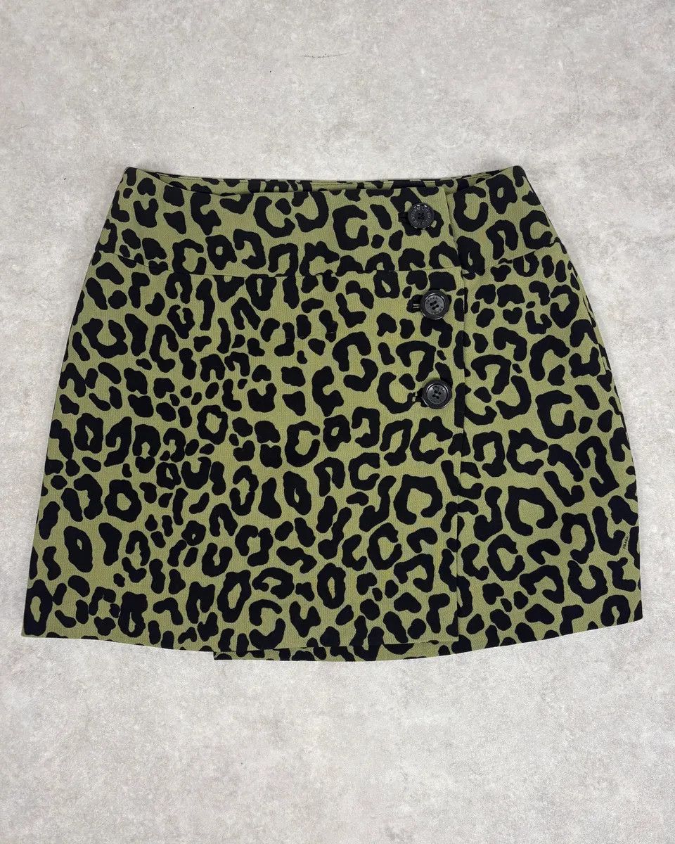 Prada SS2012 Prada Green & Black Leopard Skirt Size 28" / US 6 / IT 42 - 1 Thumbnail