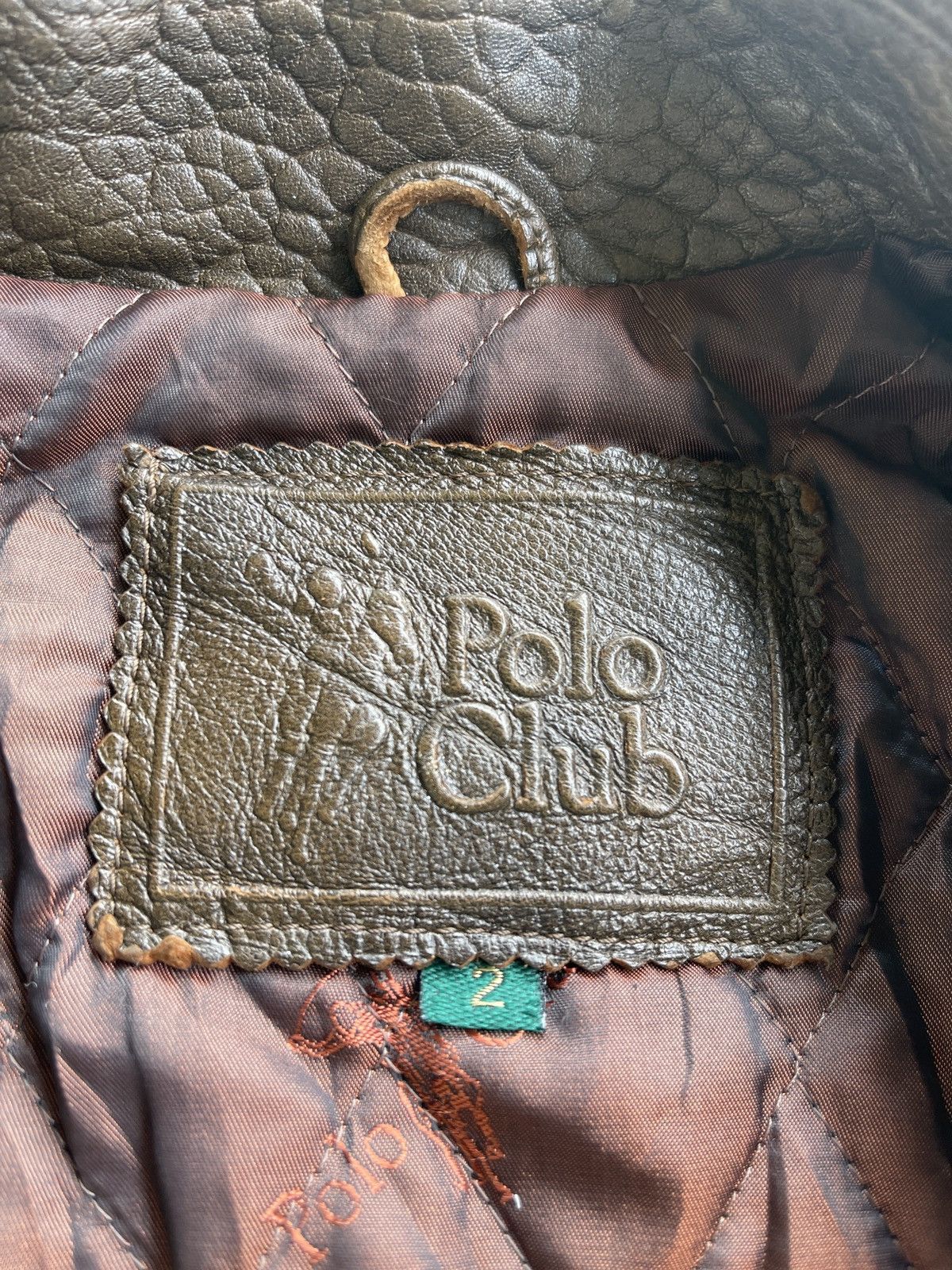 Vintage Vintage Polo Club Leather Bomber Jacket Size US L / EU 52-54 / 3 - 24 Thumbnail