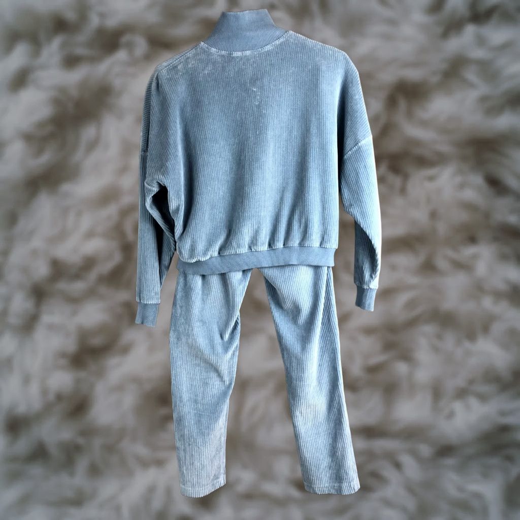 Velour Sezane Jogger Set Size XS Blue Cotton Velour Striped 2 Piece Women Size 26" / US 2 / IT 38 - 1 Thumbnail