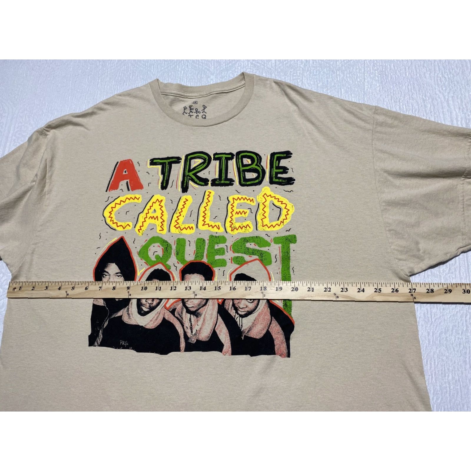 Quest ATCQ Shirt Mens 3XL Beige Graphic Tee Hip Hop A Tribe Called Quest T-Shirt Size US XXL / EU 58 / 5 - 5 Thumbnail