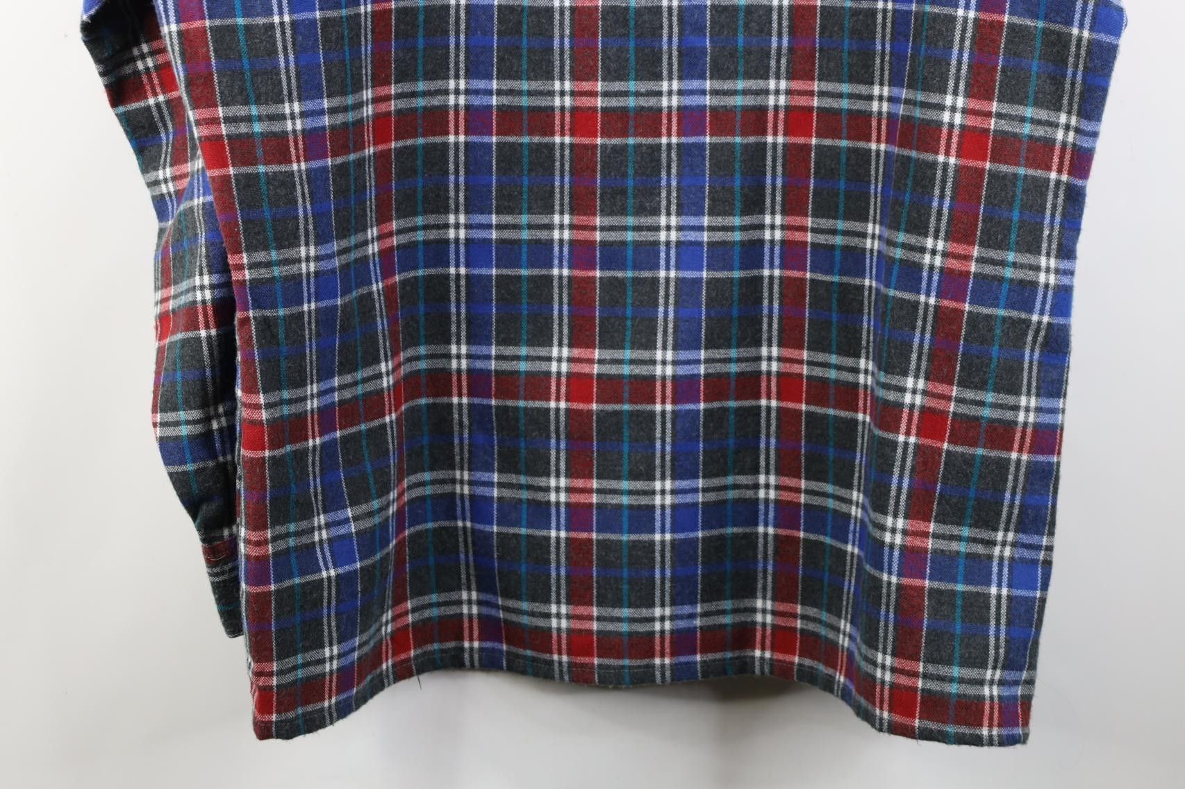 Vintage Vintage 70s Streetwear Knit Collared Button Shirt Plaid Size US L / EU 52-54 / 3 - 12 Thumbnail
