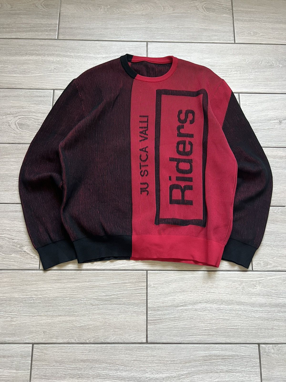Just Cavalli Just Cavalli Sweatshirt Knit Rare Big Logo 3D red/black Size US XL / EU 56 / 4 - 1 Thumbnail