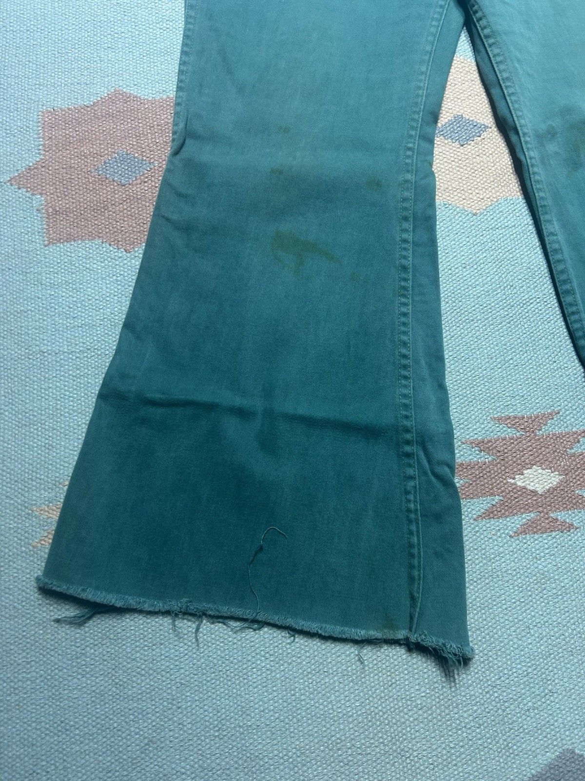 Vintage Vintage 70s bell bottom jeans elephant flare wide leg 32x26 Size 32" / US 10 / IT 46 - 3 Thumbnail