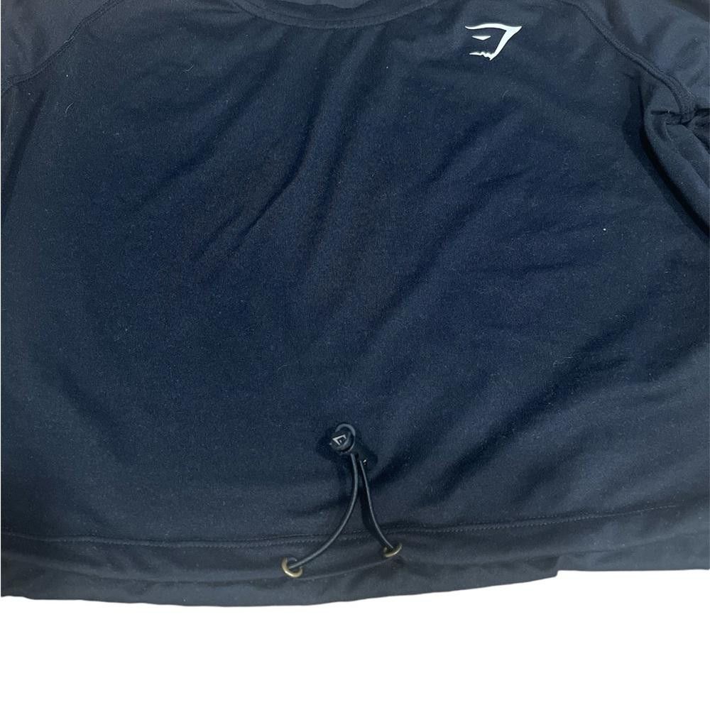 Gymshark Gymshark Womens Drawcord Crop Top Small S Long Sleeve Black Size S / US 4 / IT 40 - 4 Thumbnail