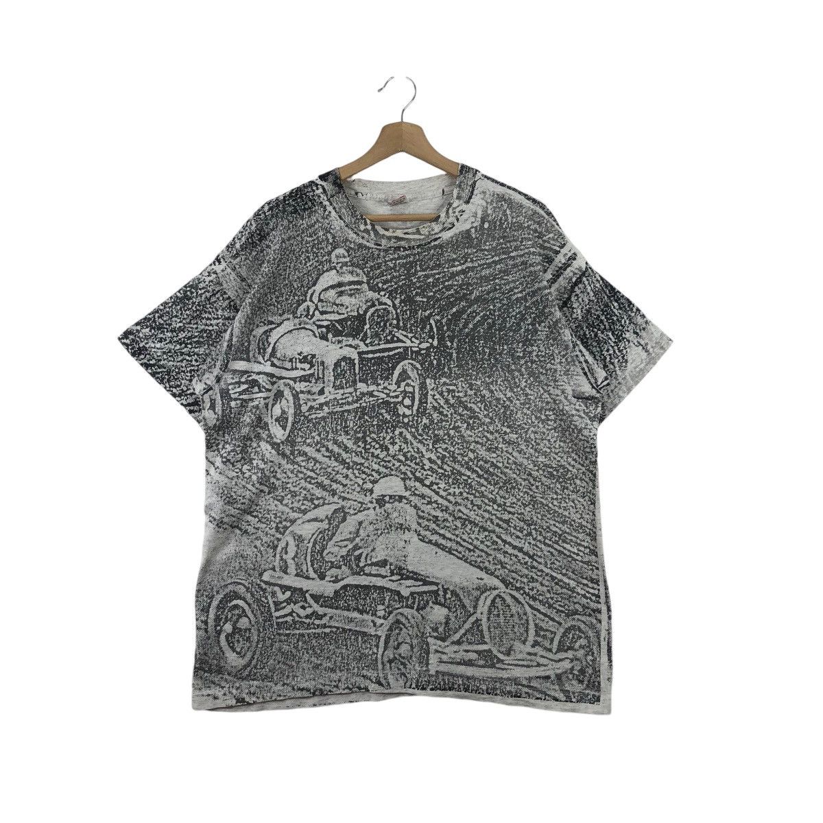 Vintage Vintage 90s Race Car F1 Over Print SlicART Vintage Art Size US XL / EU 56 / 4 - 1 Thumbnail