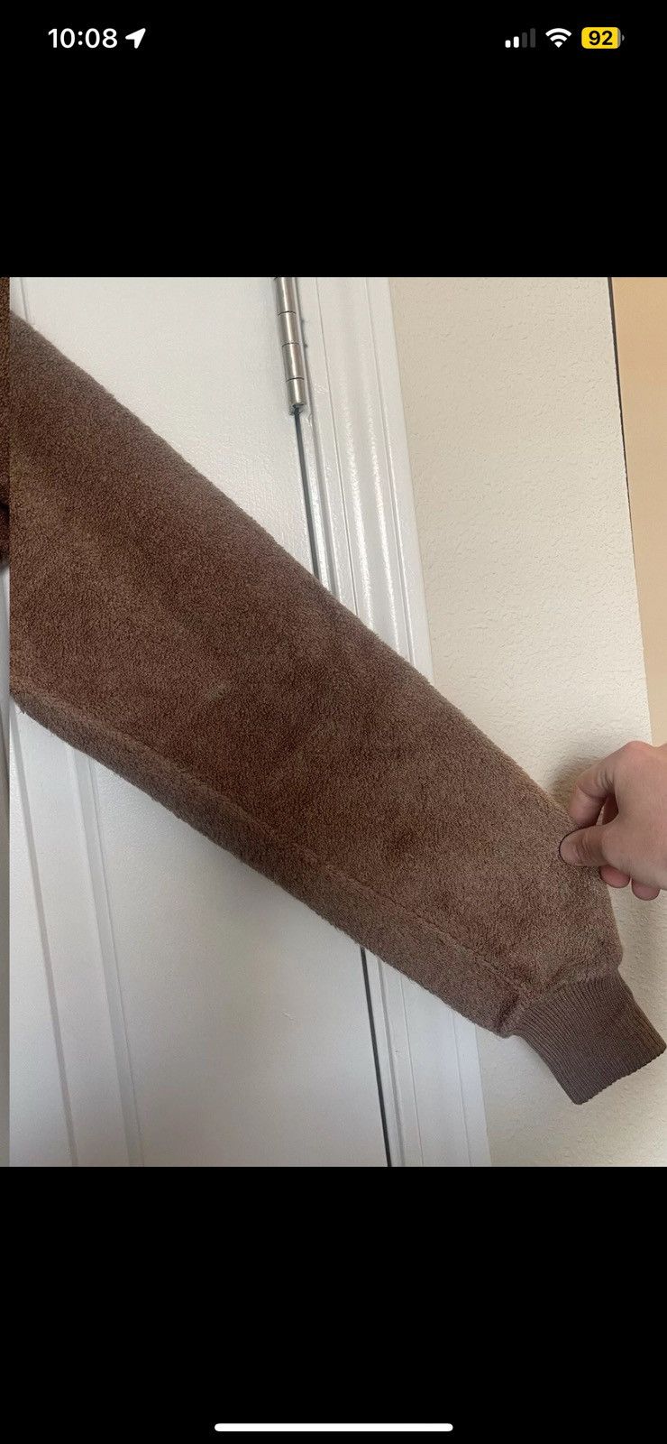 Vintage VTG Sweater Terry Cloth V Neck Mens Sweater Tan Brown Size Size US L / EU 52-54 / 3 - 5 Thumbnail