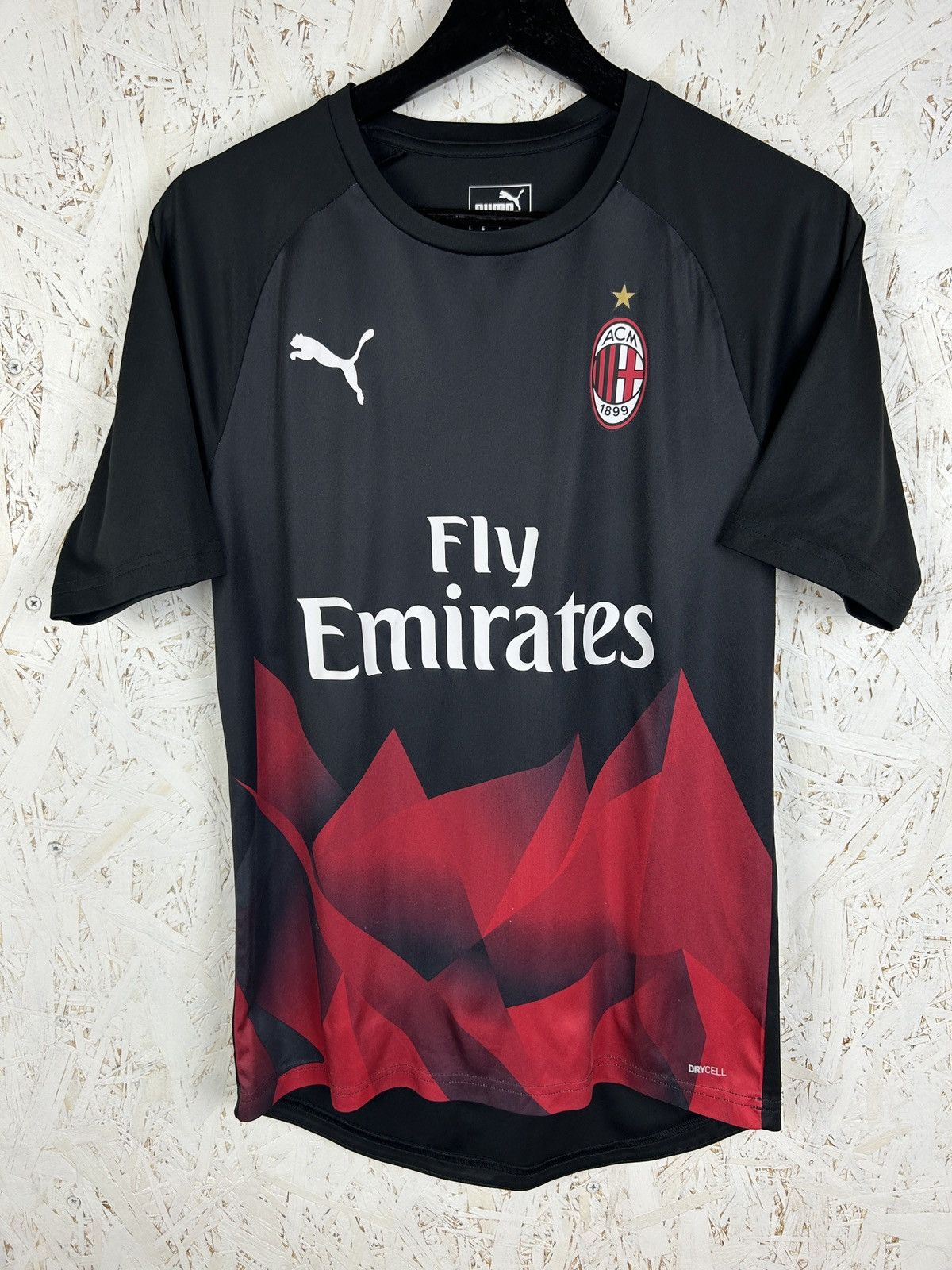 Puma Puma AC Milan 2019/20 Pre-Match Kit Soccer Jersey Black S Size US S / EU 44-46 / 1 - 1 Thumbnail