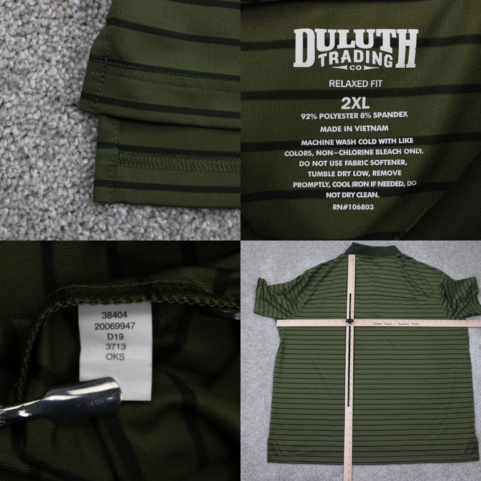 Vintage Duluth Knuckledown Polo Shirt Mens 2XL Green/Black Short Sleeve with Pocket Polo Shirt Size US XXL / EU 58 / 5 - 8 Thumbnail