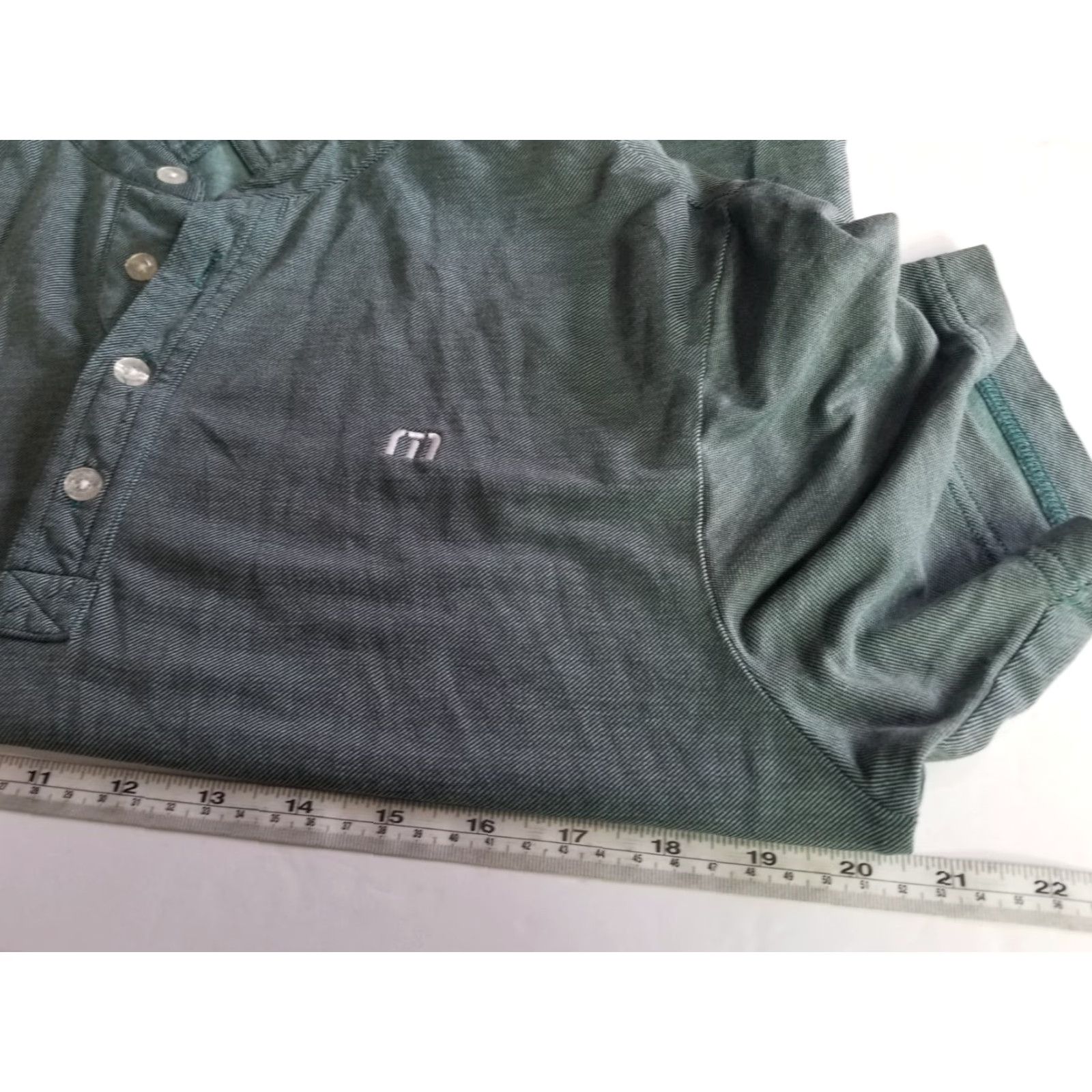 TravisMathew Travis Mathew Polo Shirt Men’s Small Green Dark Teal Short Sleeve Golf Activewear Regular Fit Pocket Logo Breathable Striped End Mens Size US S / EU 44-46 / 1 - 4 Thumbnail