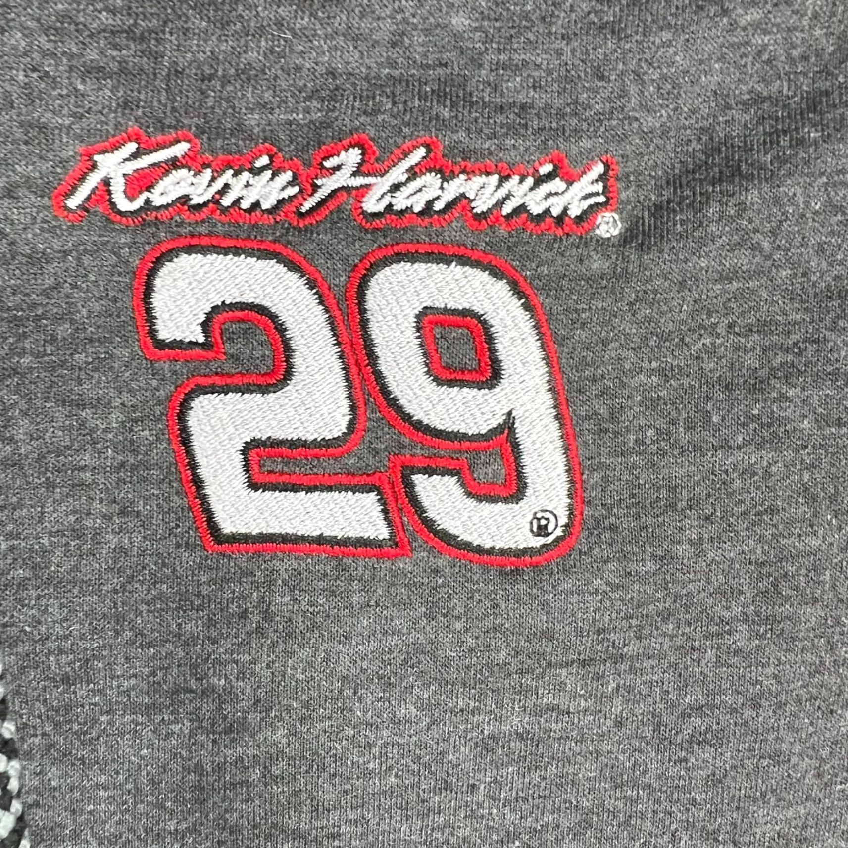 NASCAR Grays Kevin Harvick NASCAR #29 BUD Full Zip Hooded Jacket Mens L Gray Lightweight Jacket Size US L / EU 52-54 / 3 - 2 Thumbnail