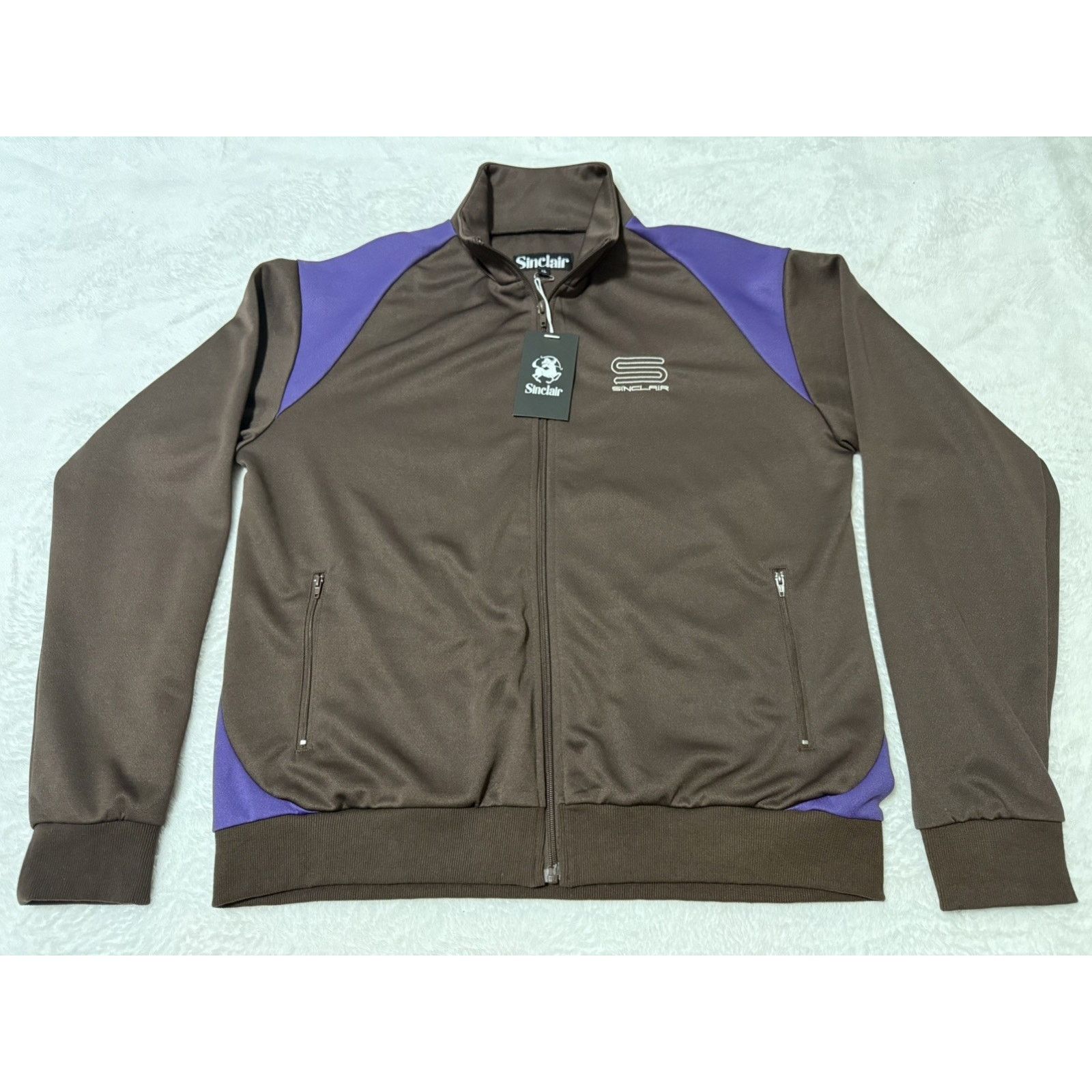Sinclair Global Sinclair Global Tech Logo Track Jacket Brown Purple Size XL Size US XL / EU 56 / 4 - 1 Thumbnail