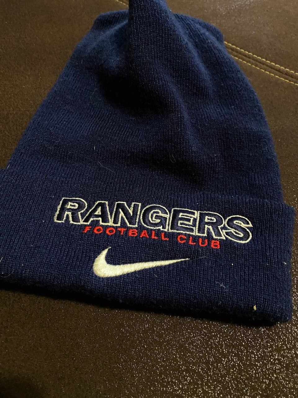 Nike Rangers Glasgow Vintage Nike Beanie Blue Winter Hat Size ONE SIZE - 2 Thumbnail
