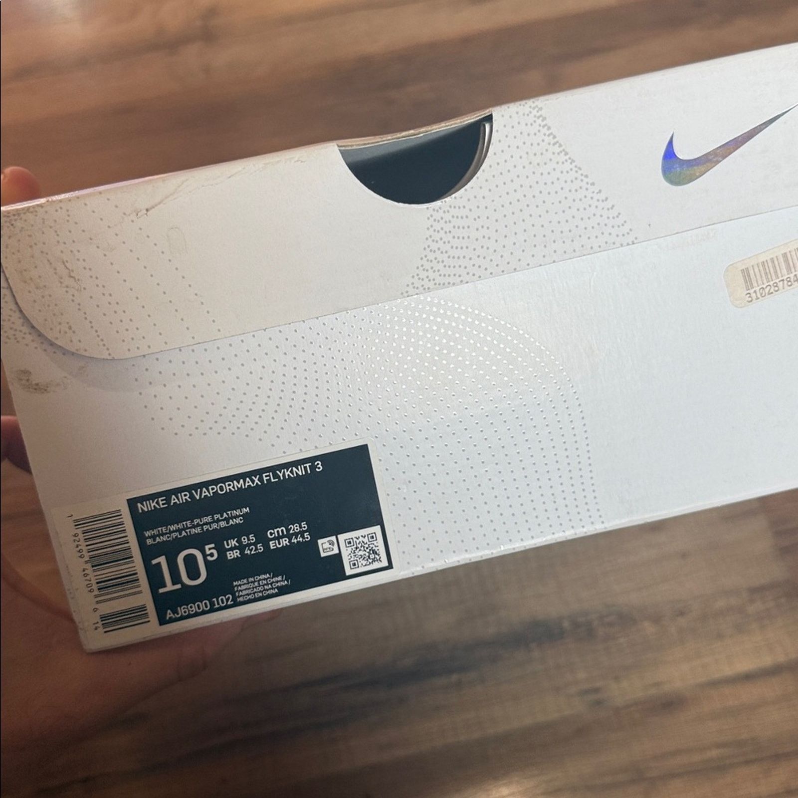 Nike Nike Air Vapormax Flyknit 3 'Pure Platinum' Size US 10.5 / EU 43-44 - 8 Thumbnail