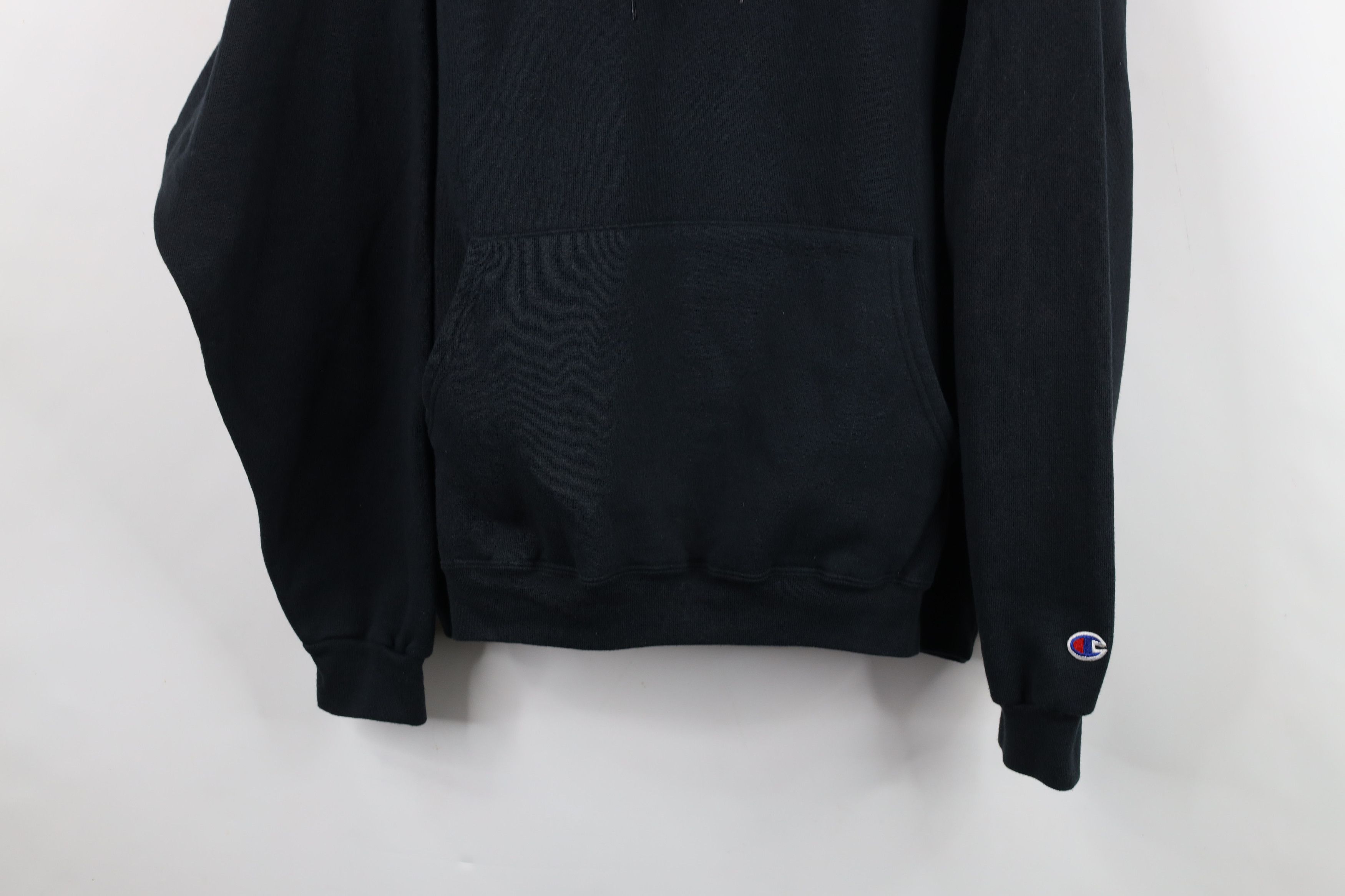 Champion Vintage 90s Champion Faded Spell Out Hoodie Sweatshirt Black Size US XL / EU 56 / 4 - 3 Thumbnail