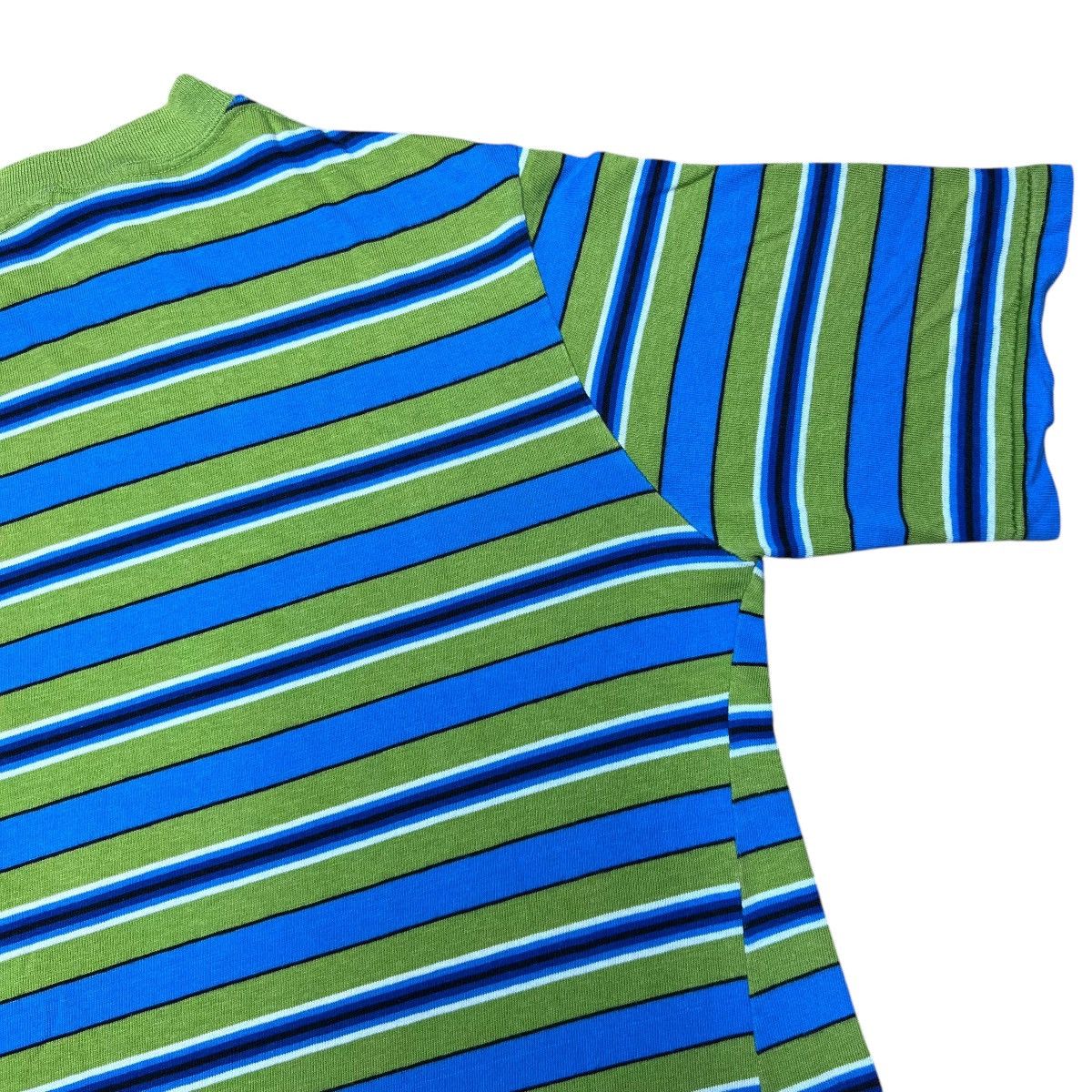 Vintage 1970s Penneys Towncraft The Inn Shop Green Blue Stripped Tee Size US M / EU 48-50 / 2 - 13 Thumbnail