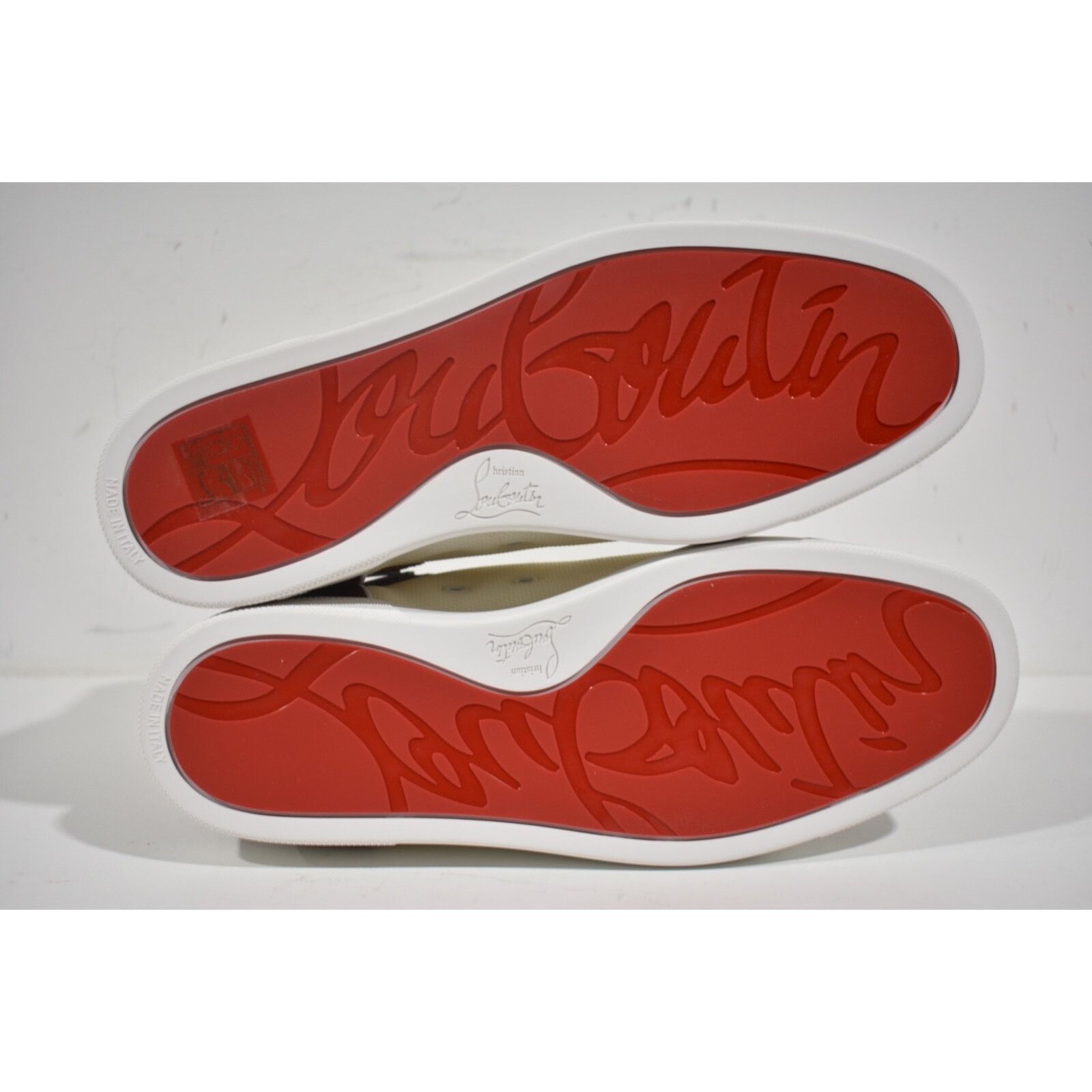 Christian Louboutin Christian Louboutin Mens Louis SB22 Flat White Brown Bowl Size US 9 / EU 42 - 9 Thumbnail