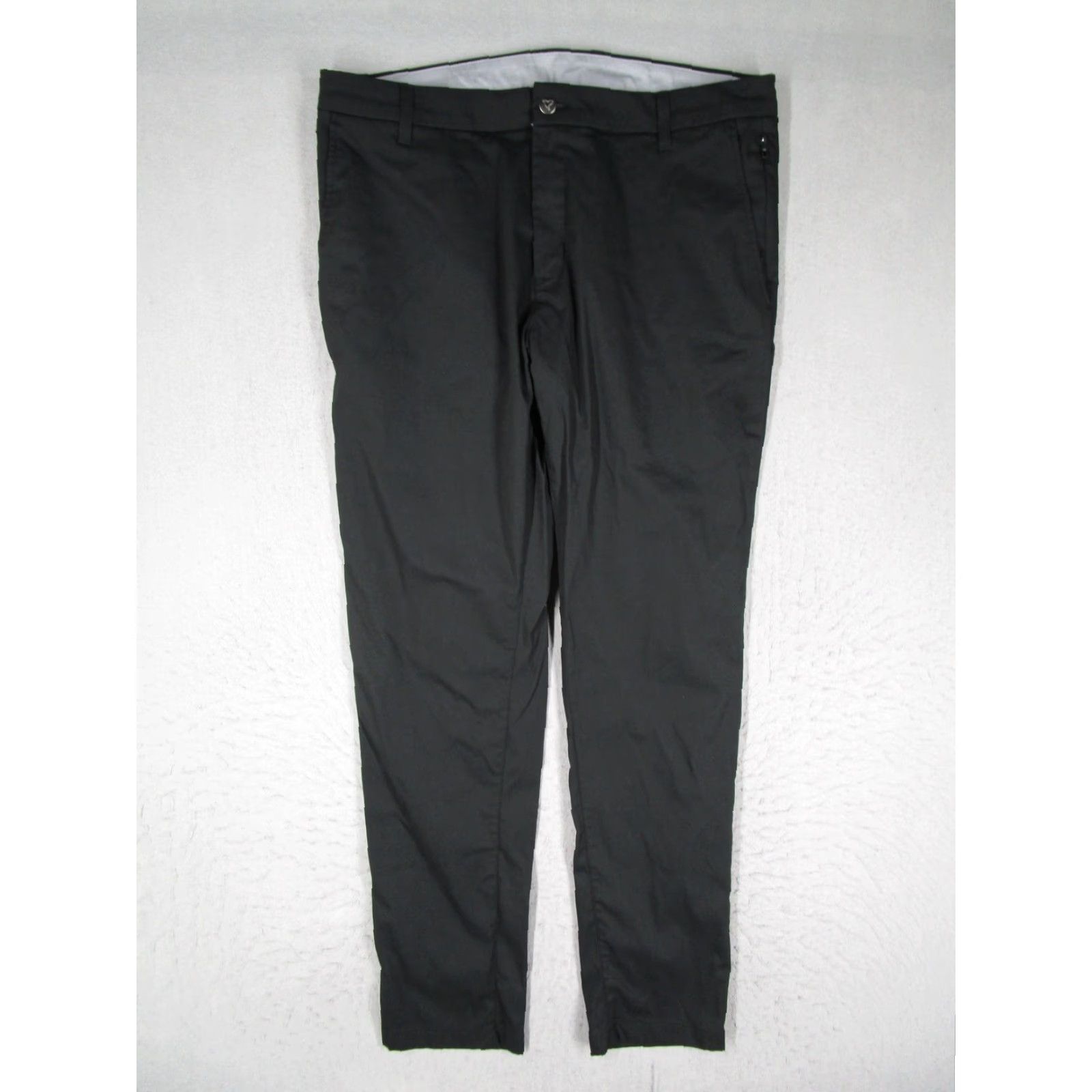 Vintage Birddogs Pants Mens 36x31 Black Stretch Khakis Lined Casual Golf Performance Waist 36 Pockets Tapered Size US 36 / EU 52 - 2 Thumbnail