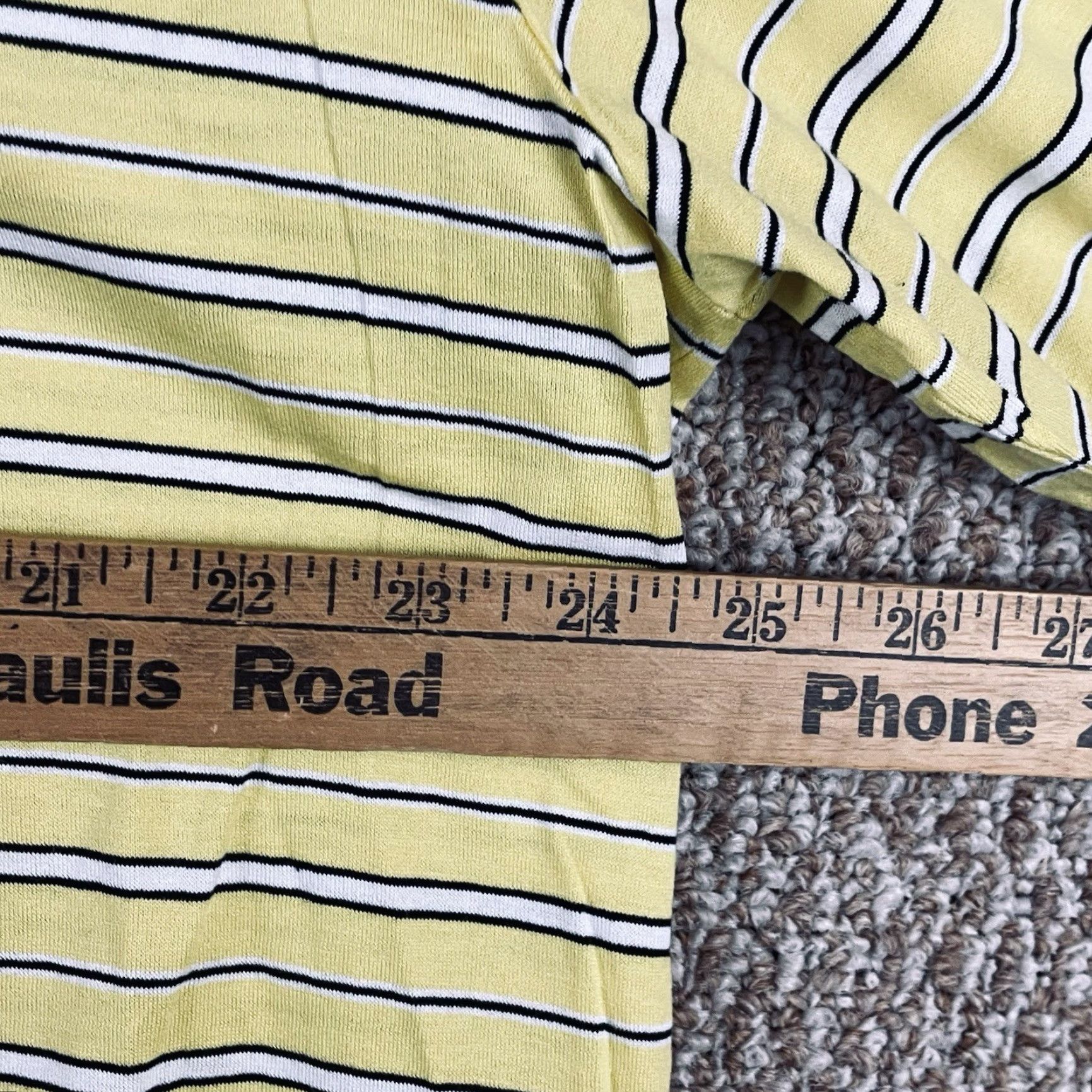 Polo Ralph Lauren VINTAGE Polo Ralph Lauren Shirt Mens XL Golf Fit Short Sleeve Pima Cotton Yellow Striped Logo Embroidered 100% Cotton USA Golf Size US XL / EU 56 / 4 - 4 Thumbnail